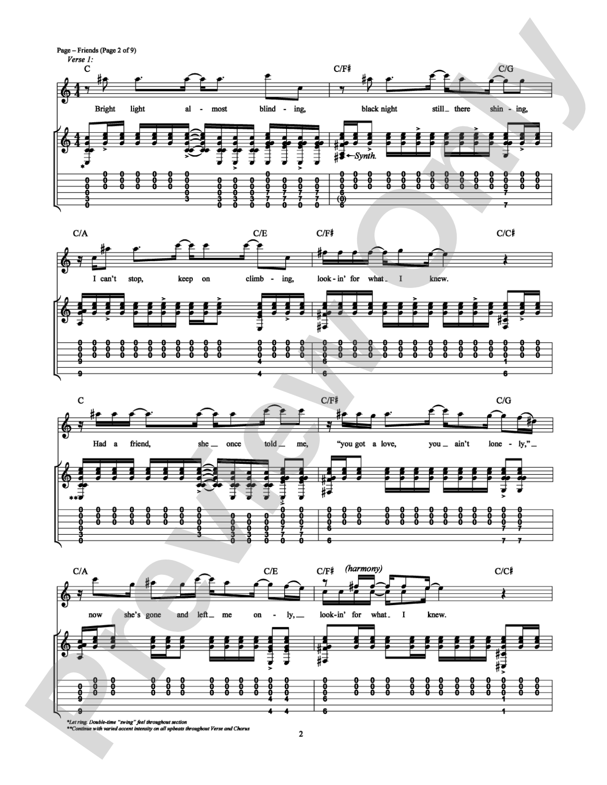 Friends: Authentic Guitar TAB