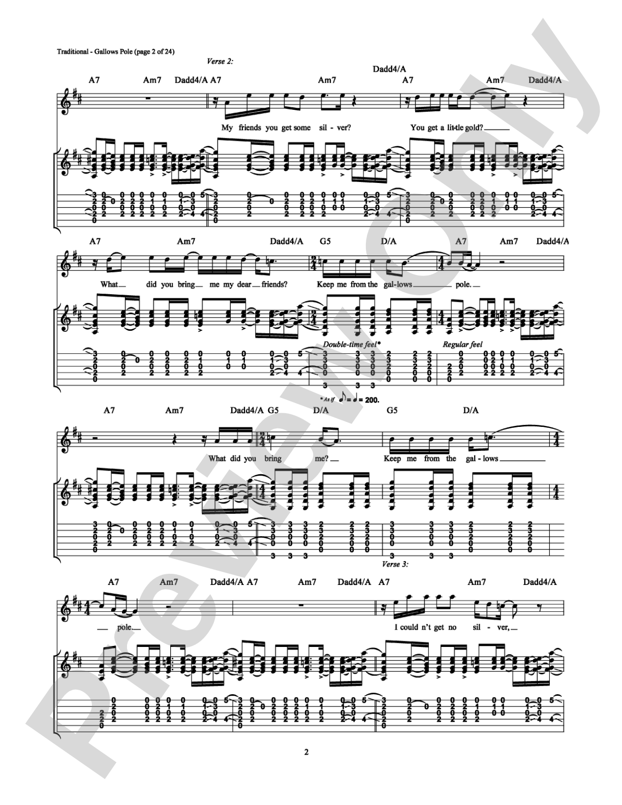 Gallows Pole: Authentic Guitar TAB