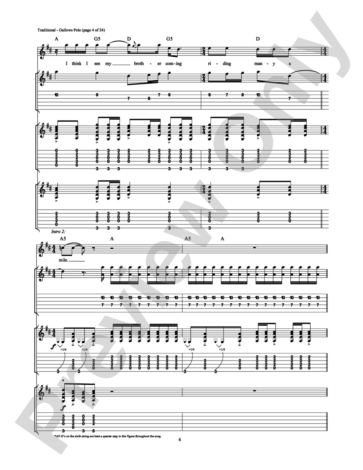Gallows Pole: Authentic Guitar TAB