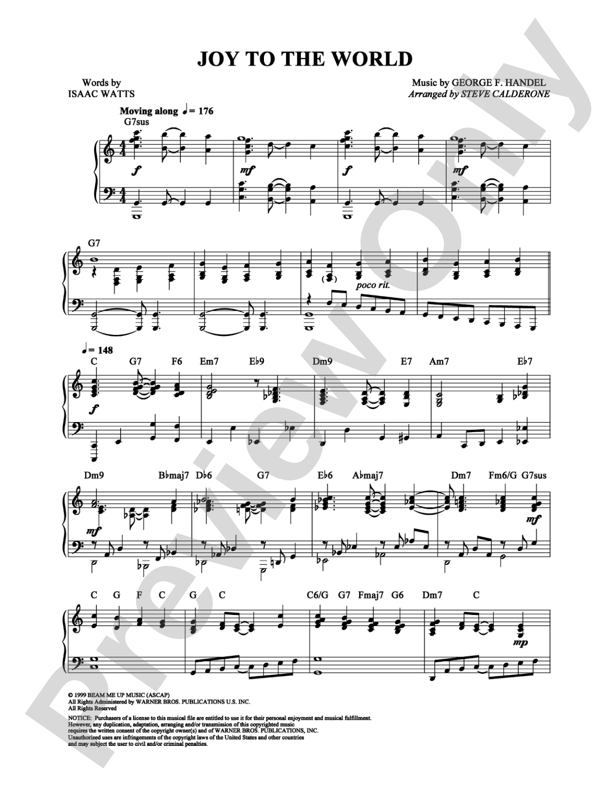 Joy to the World: Piano Digital Sheet Music