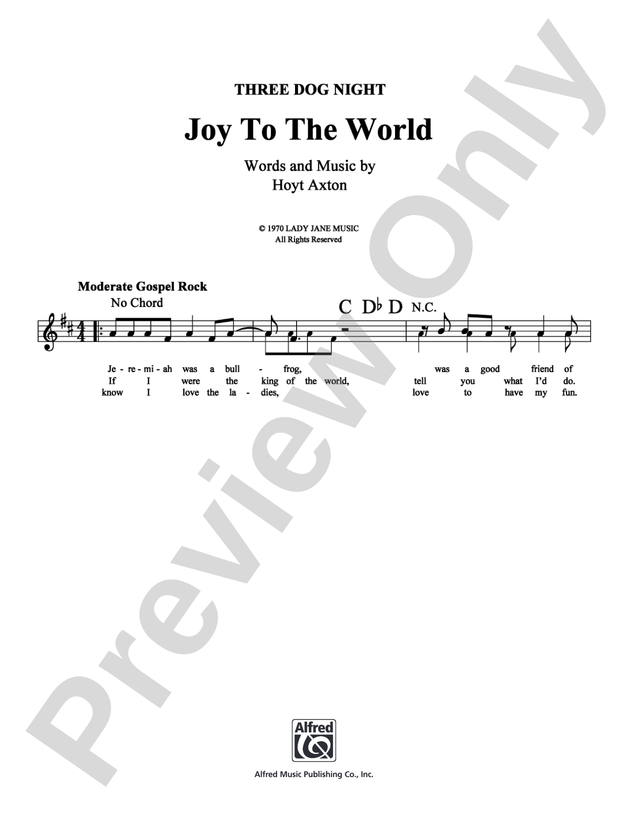 Joy to the World: Lead Sheet Digital Sheet Music