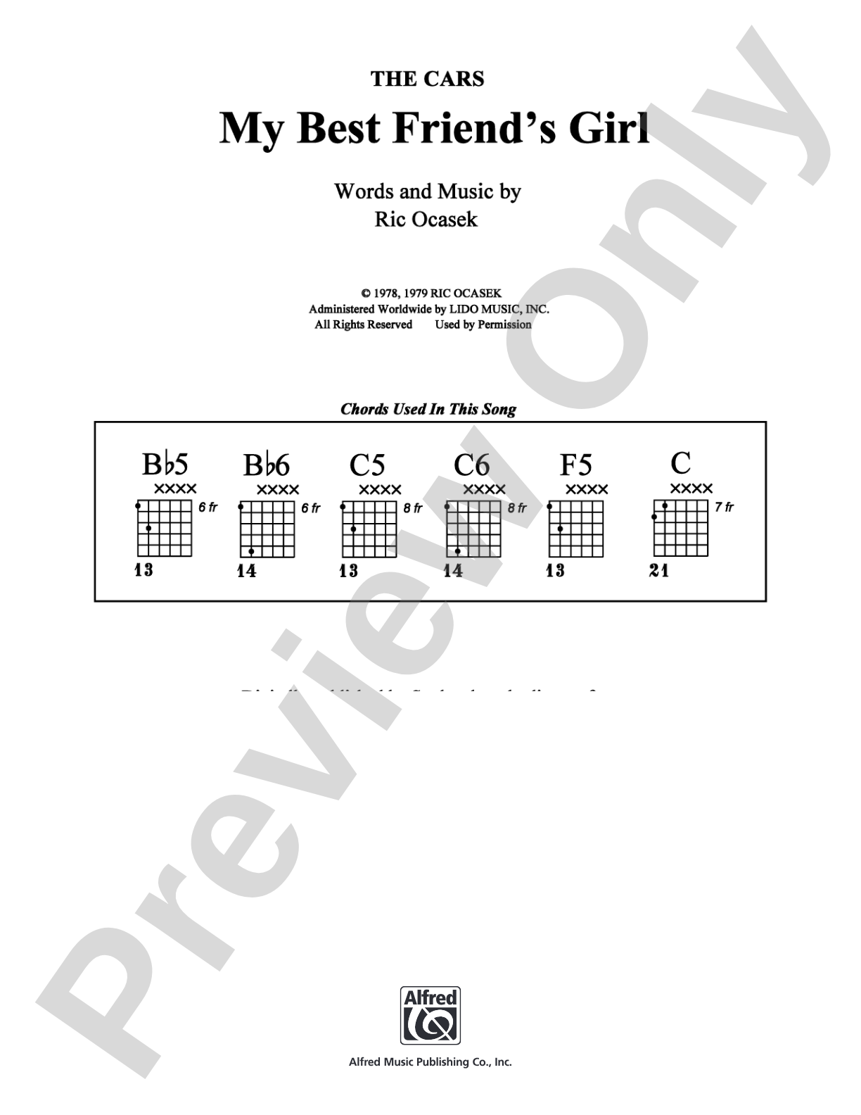 My Best Friend's Girl: Strum and Sing Digital Sheet Music