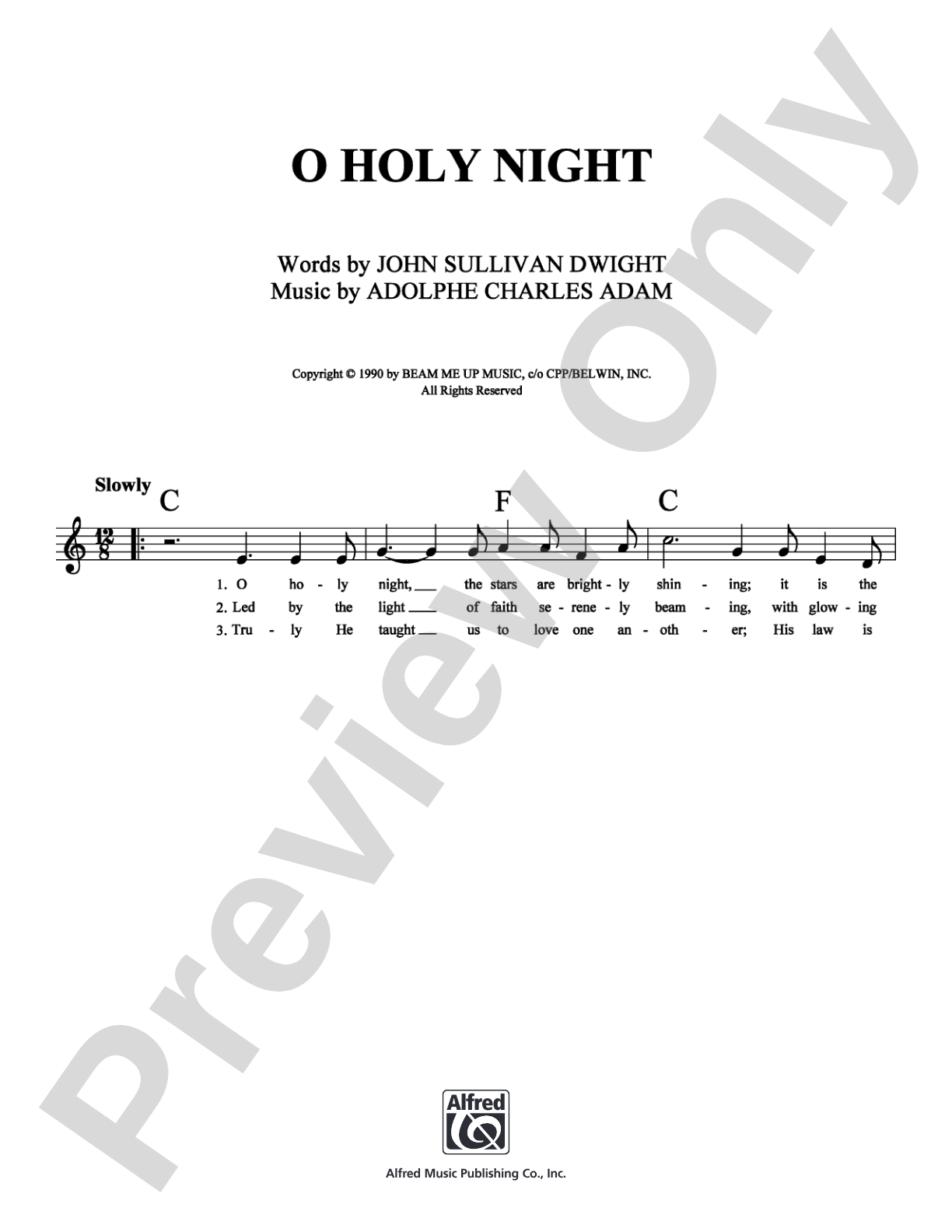O Holy Night: Lead Sheet Digital Sheet Music