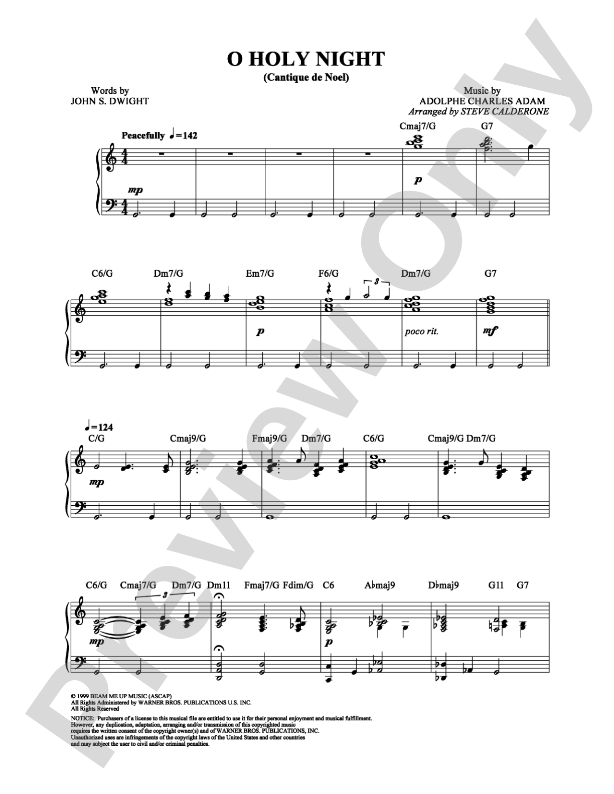 O Holy Night: Piano Digital Sheet Music