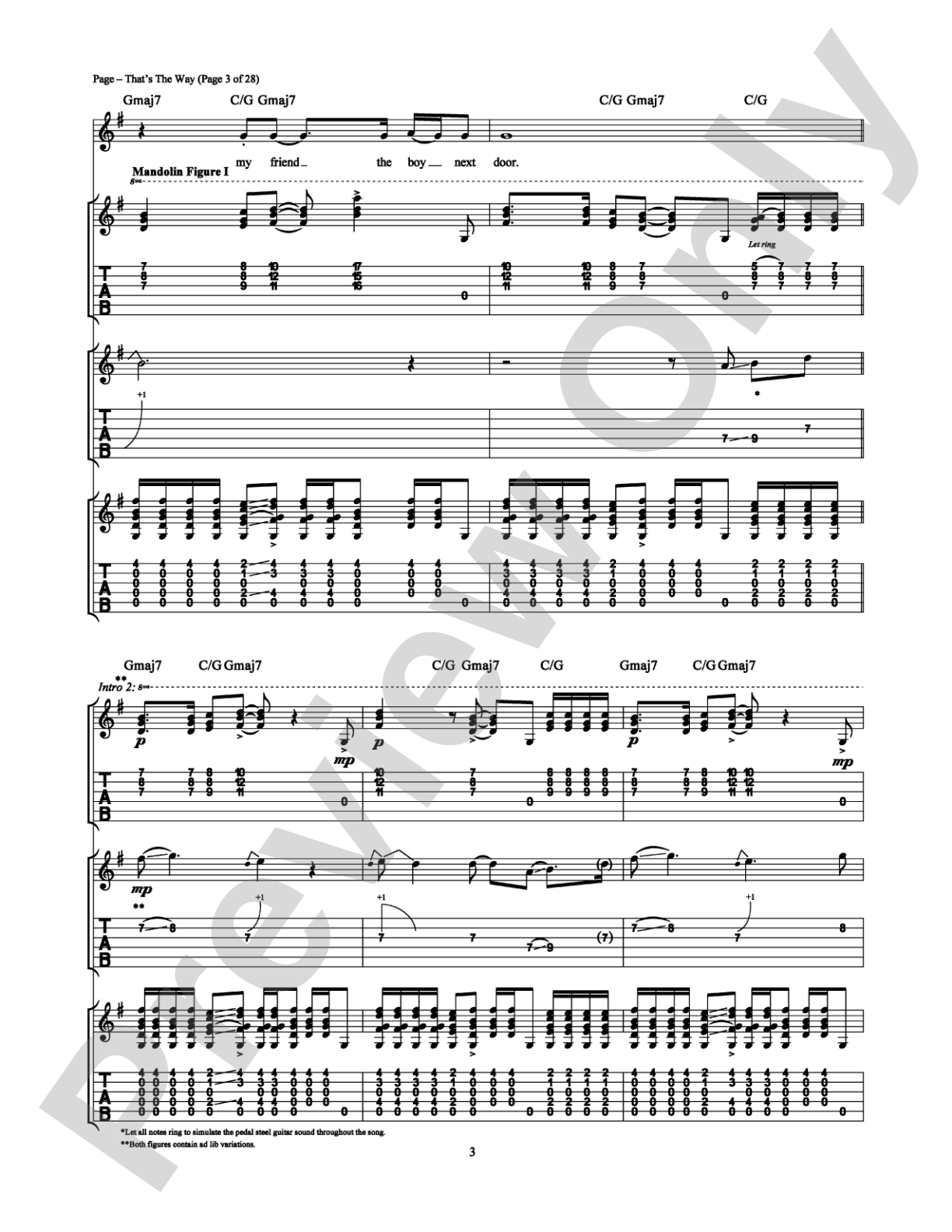 That's the Way: Authentic Guitar TAB