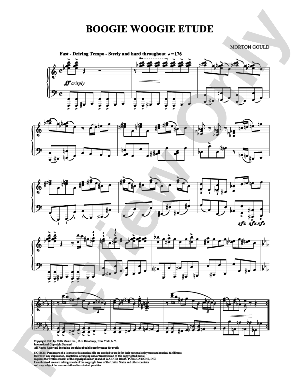 Boogie Woogie Etude: Piano Digital Sheet Music