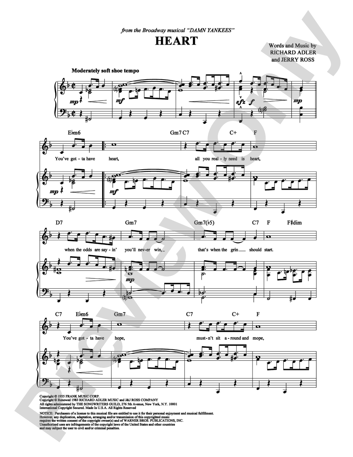 Heart: Piano/Vocal/Chords Digital Sheet Music