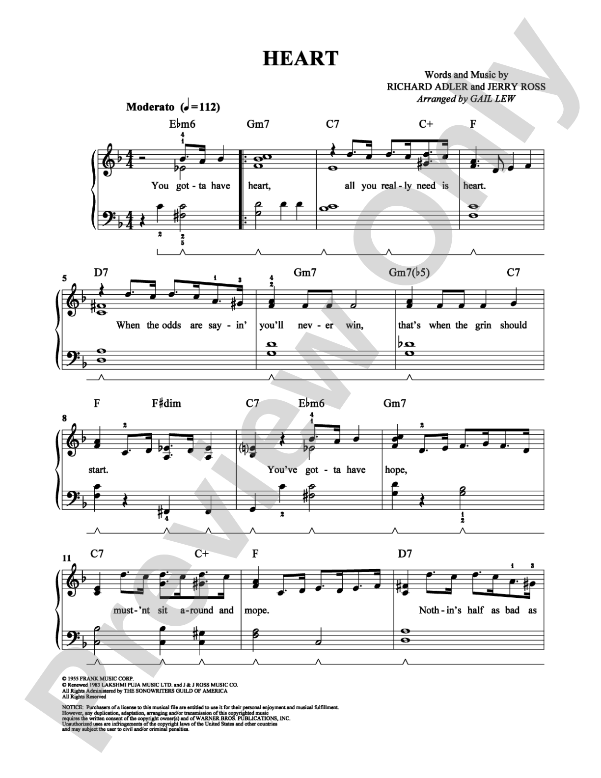 Heart: Easy Piano Digital Sheet Music
