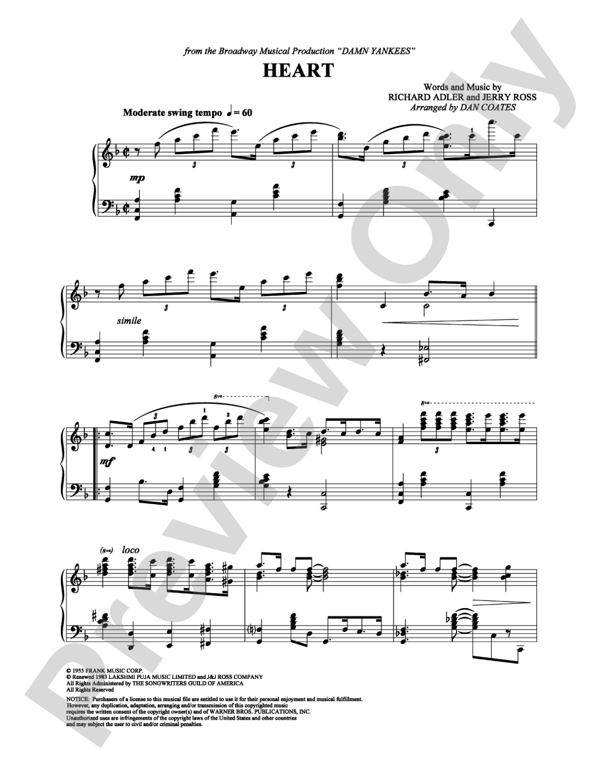 Heart: Piano Digital Sheet Music