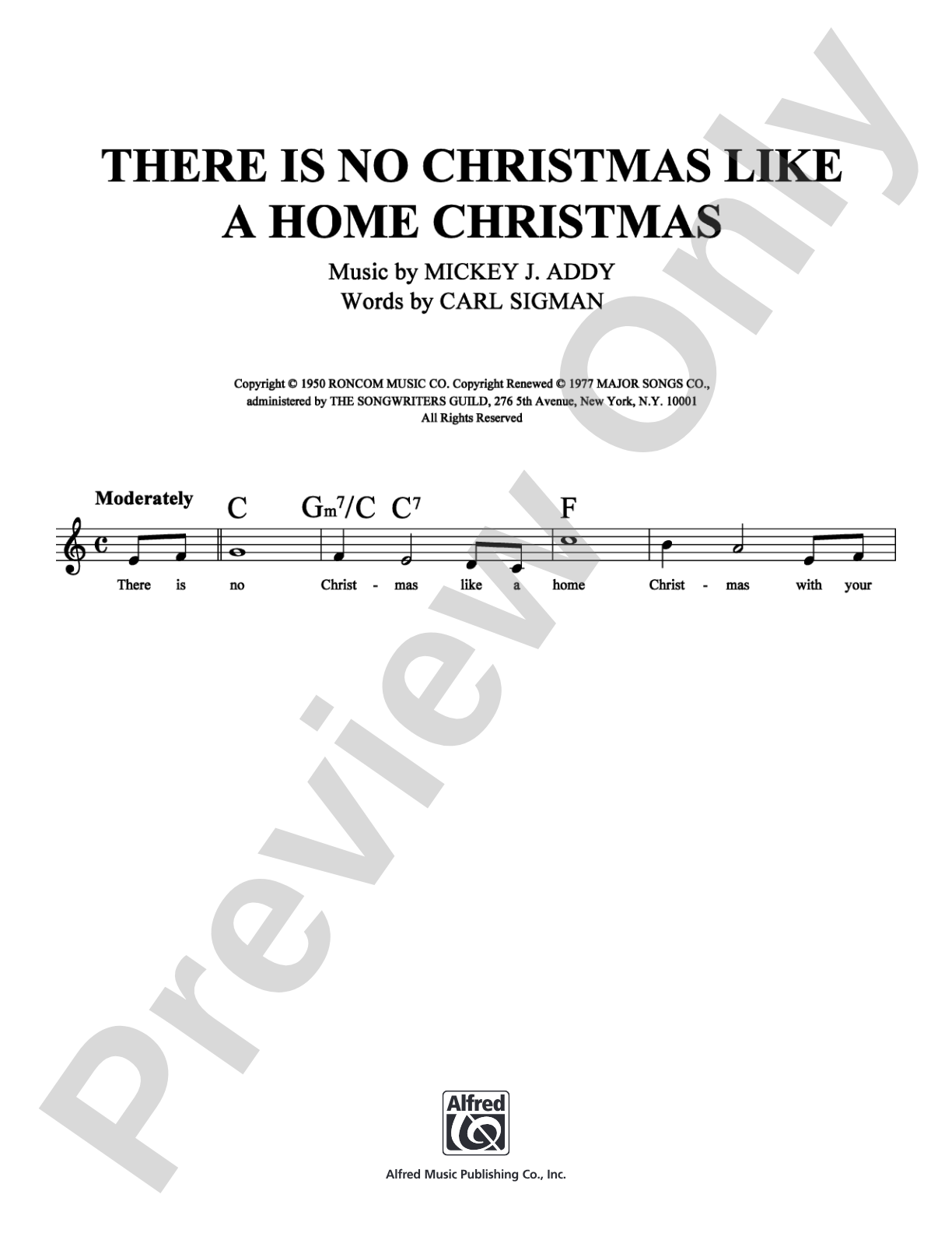 There Is No Christmas Like a Home Christmas: Lead Sheet Digital Sheet Music