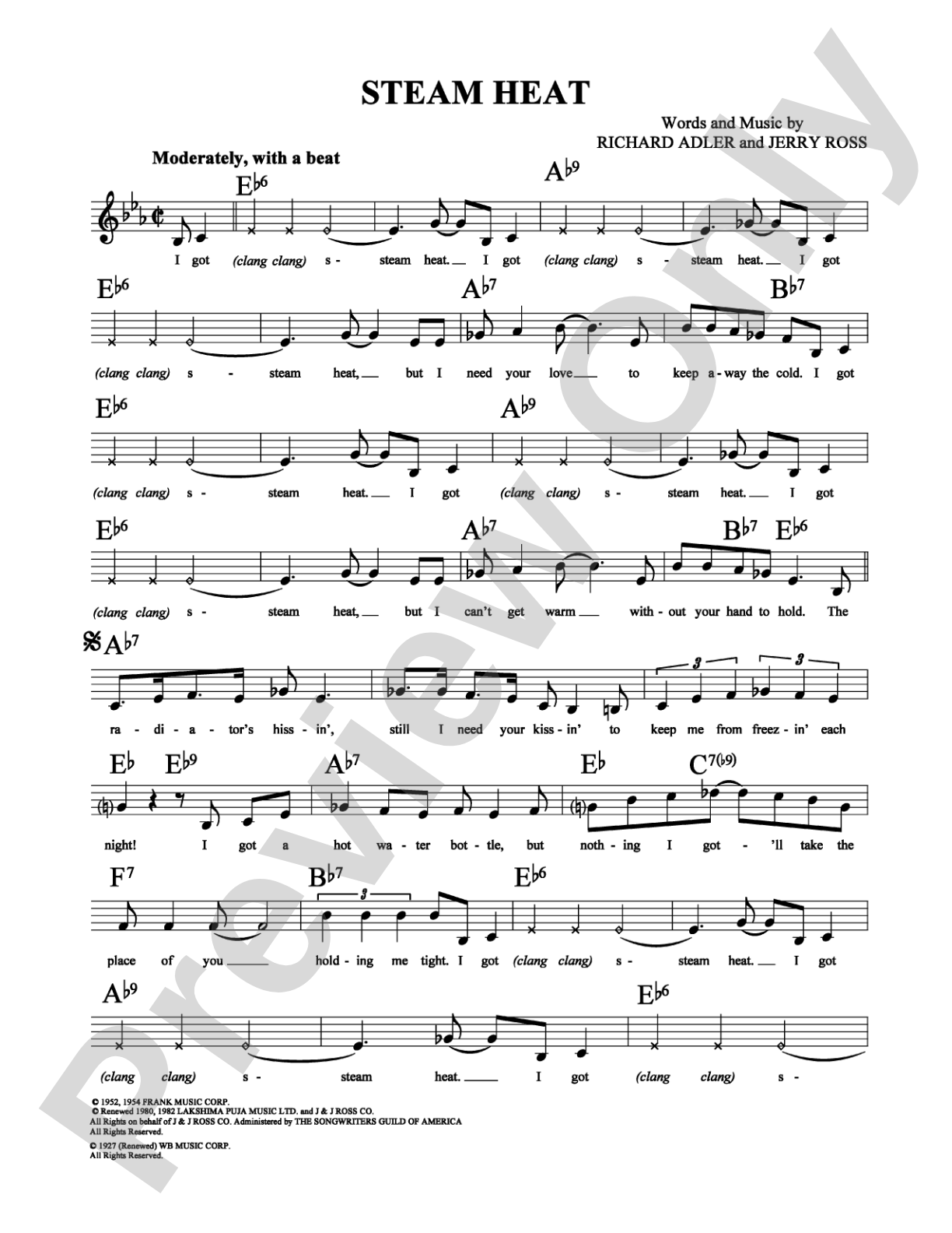 Steam Heat: Lead Sheet Digital Sheet Music