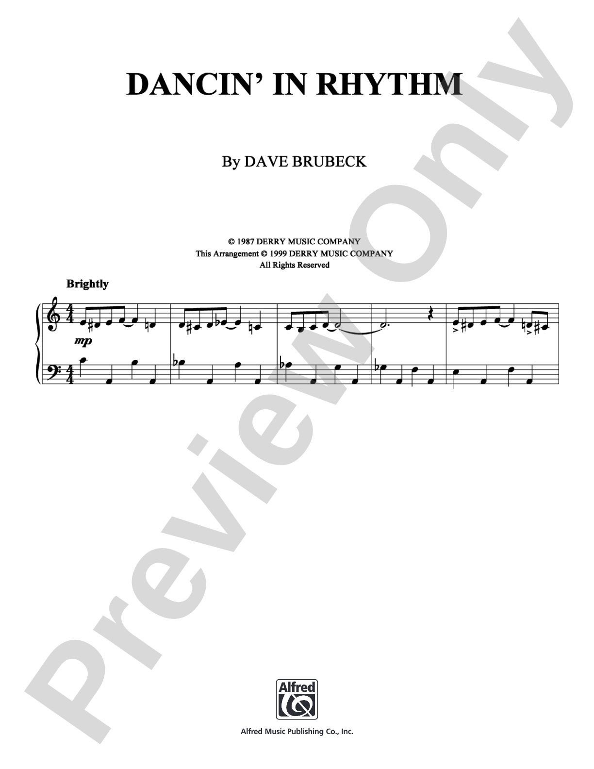 Dancin' in Rhythm: Piano Digital Sheet Music