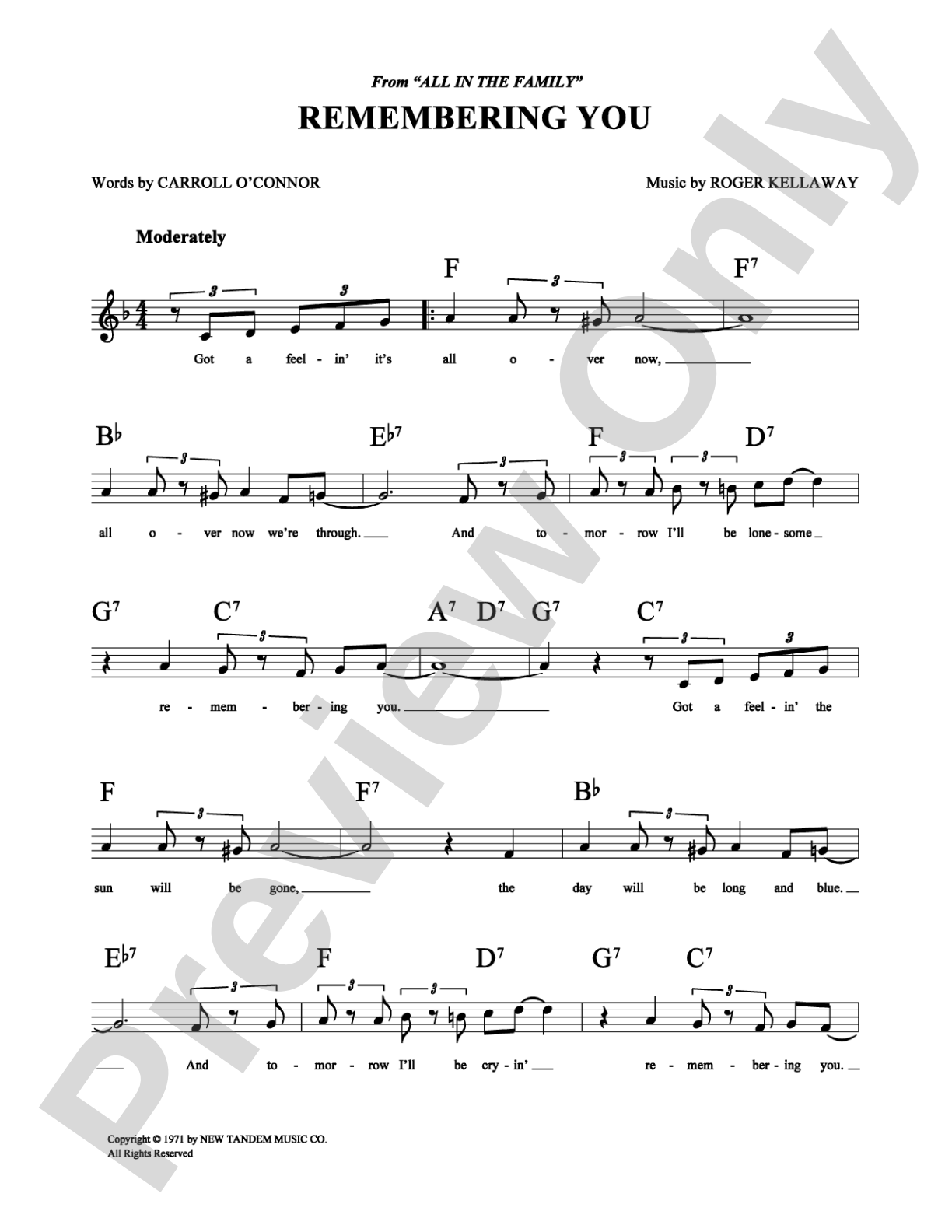 Remembering You: Lead Sheet Digital Sheet Music