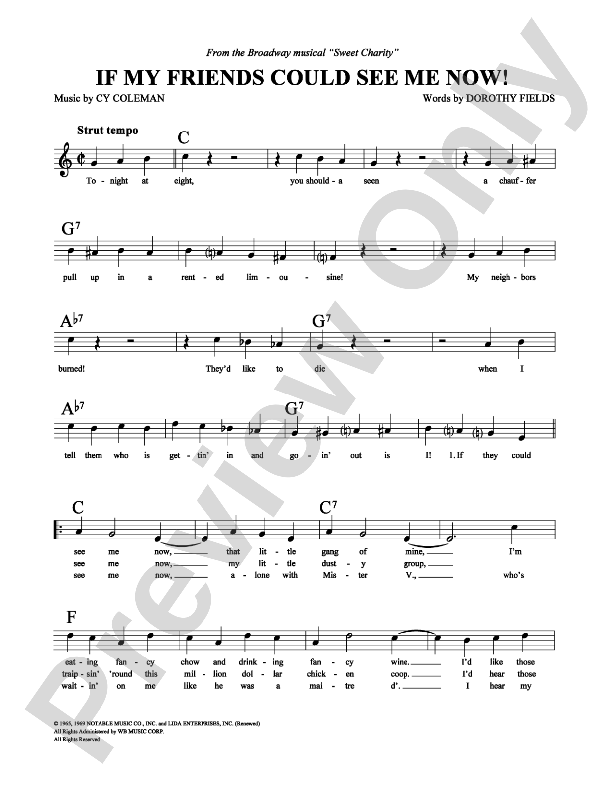 If My Friends Could See Me Now!: Lead Sheet Digital Sheet Music