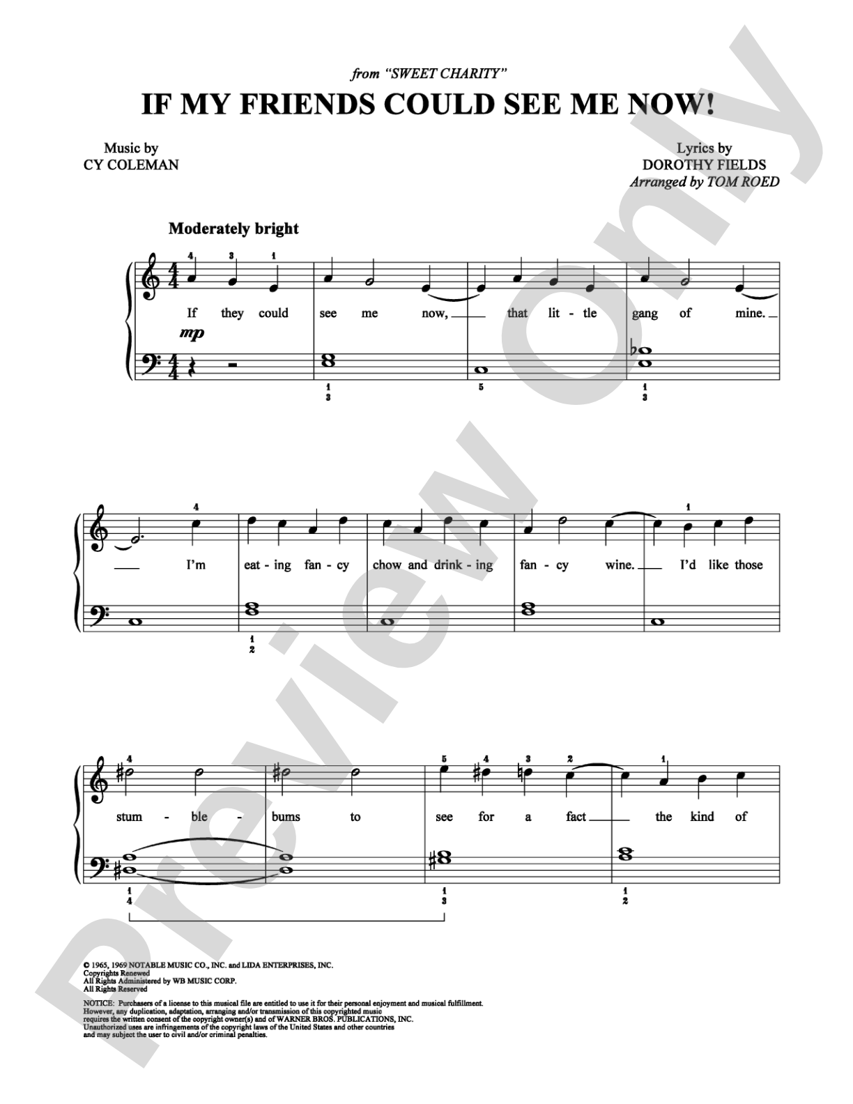If My Friends Could See Me Now!: Easy Piano Digital Sheet Music