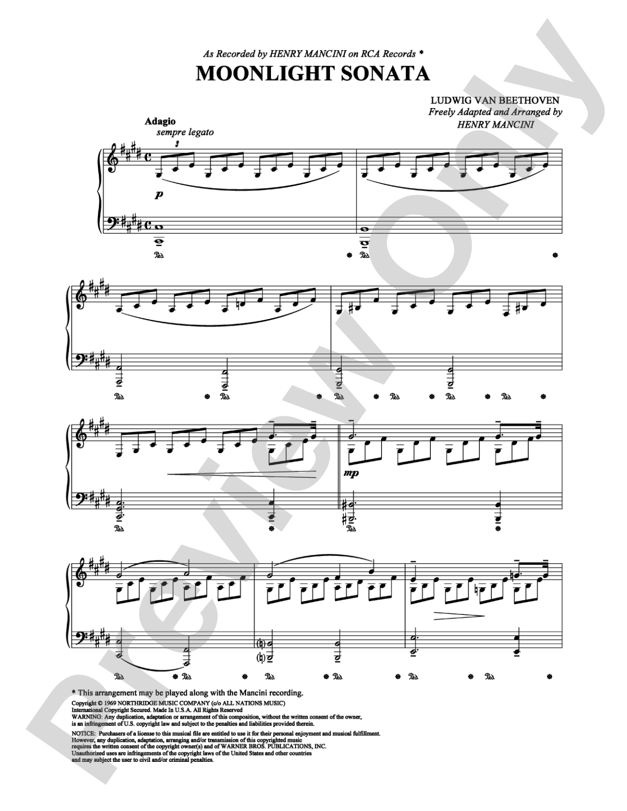 Moonlight Sonata: Piano Digital Sheet Music