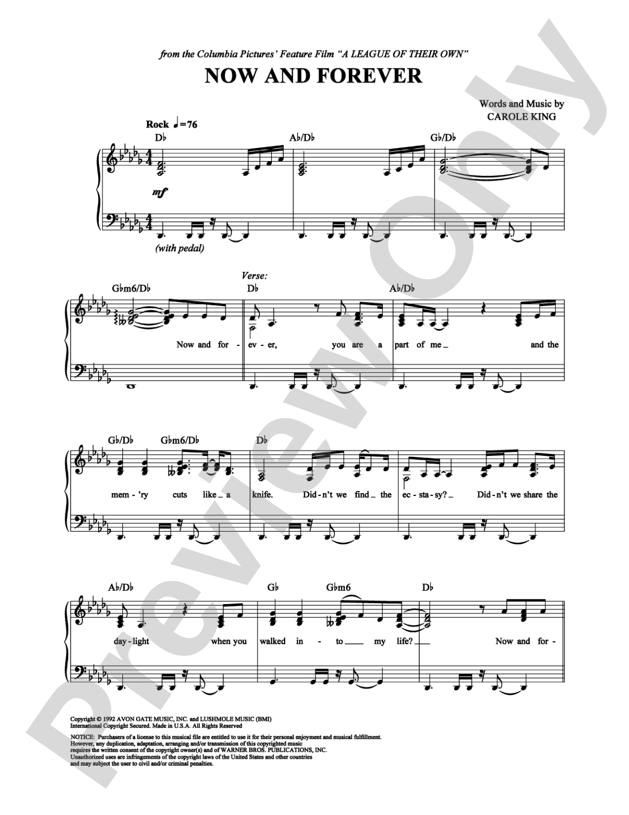 Now and Forever: Piano/Vocal/Chords Digital Sheet Music