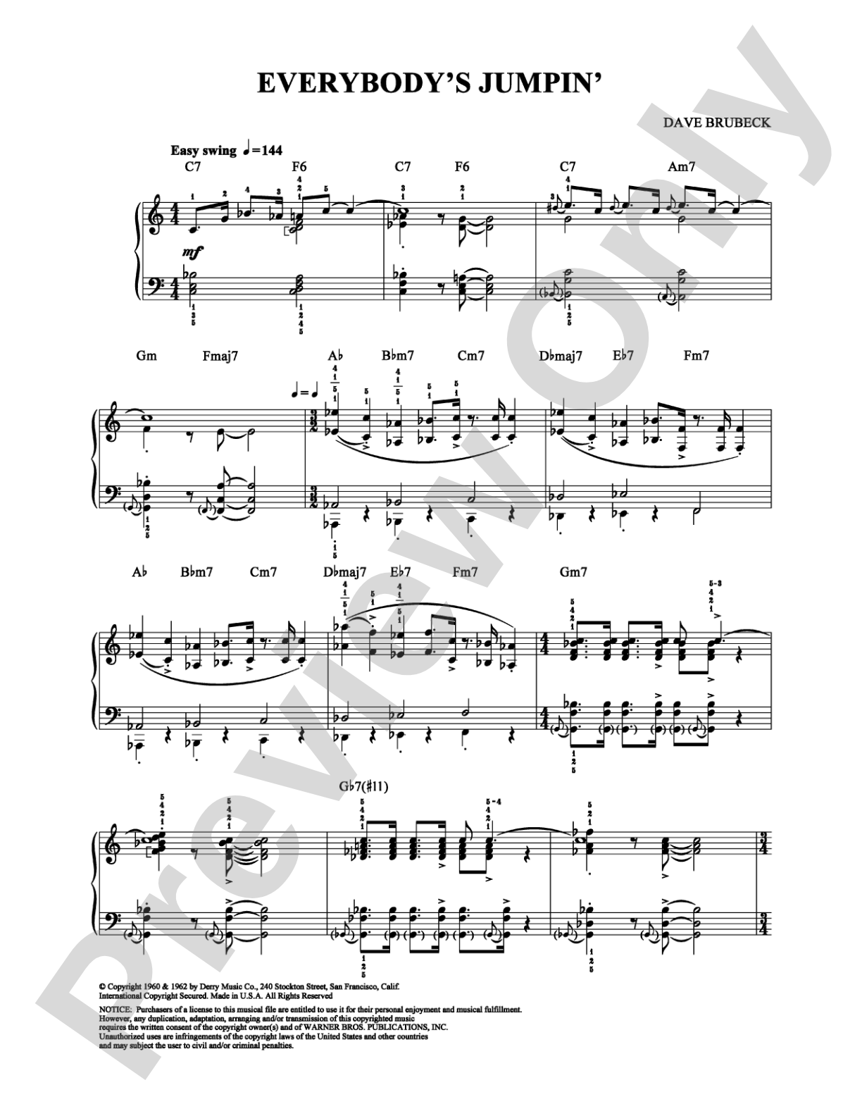 Everybody's Jumpin': Piano Digital Sheet Music