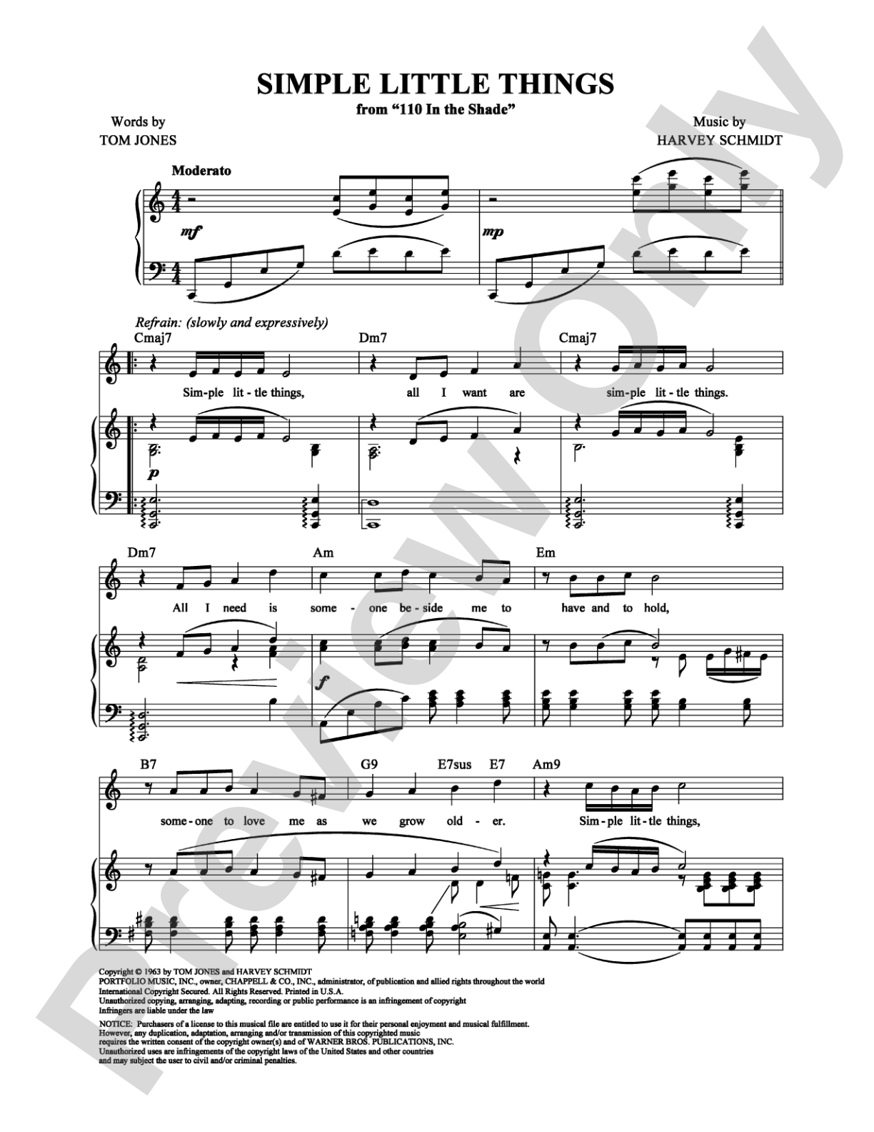 Simple Little Things: Piano/Vocal/Chords Digital Sheet Music