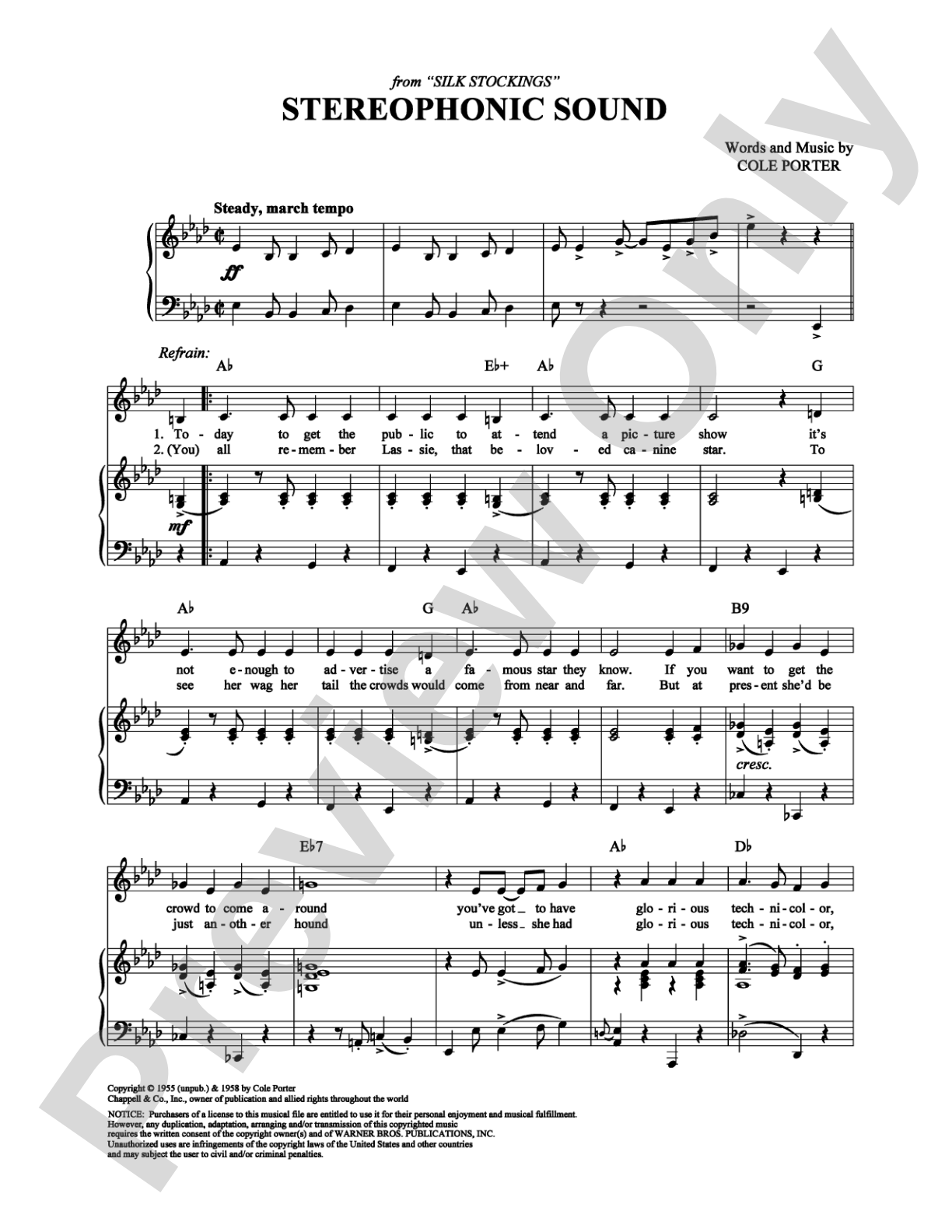 Stereophonic Sound: Piano/Vocal/Chords Digital Sheet Music