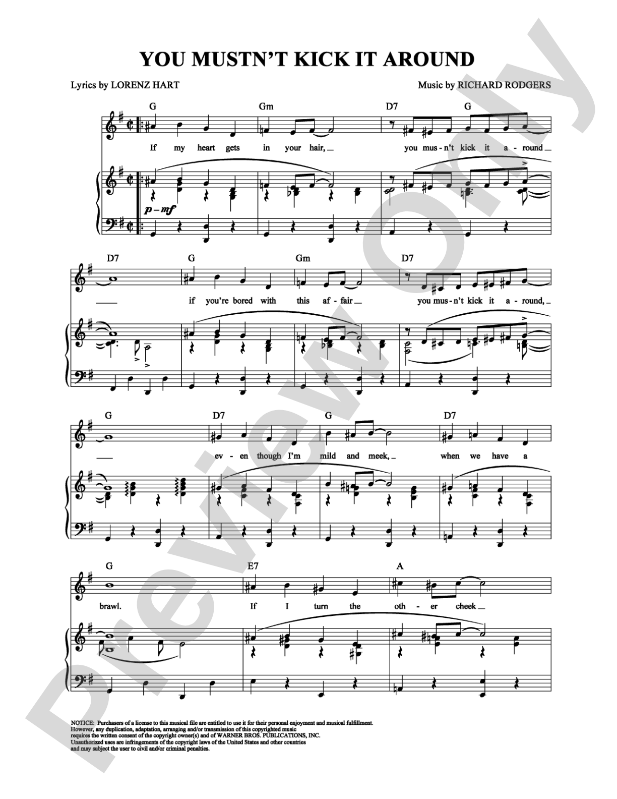 You Mustn't Kick It Around: Piano/Vocal/Chords Digital Sheet Music