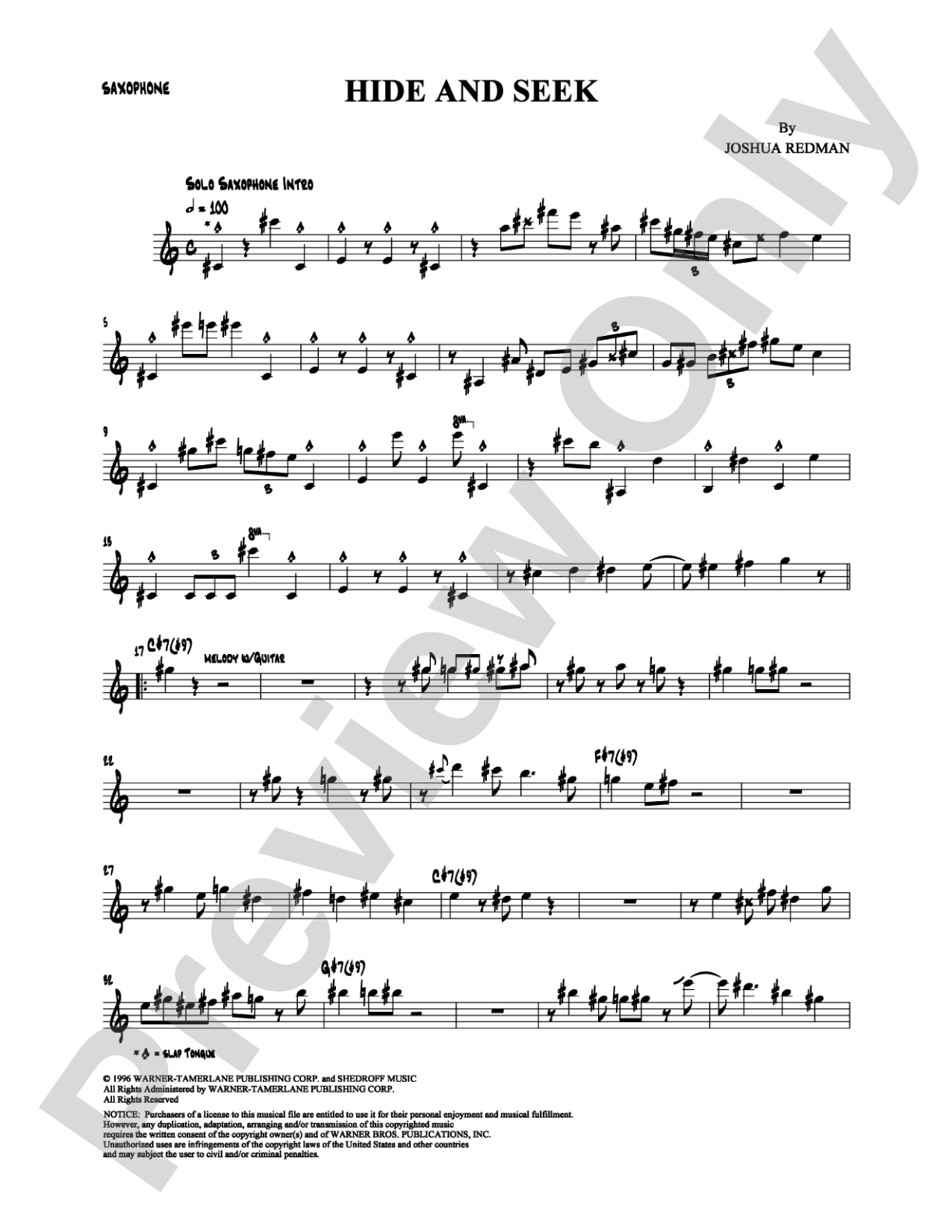Hide and Seek: Solo & Small Ensemble Digital Sheet Music