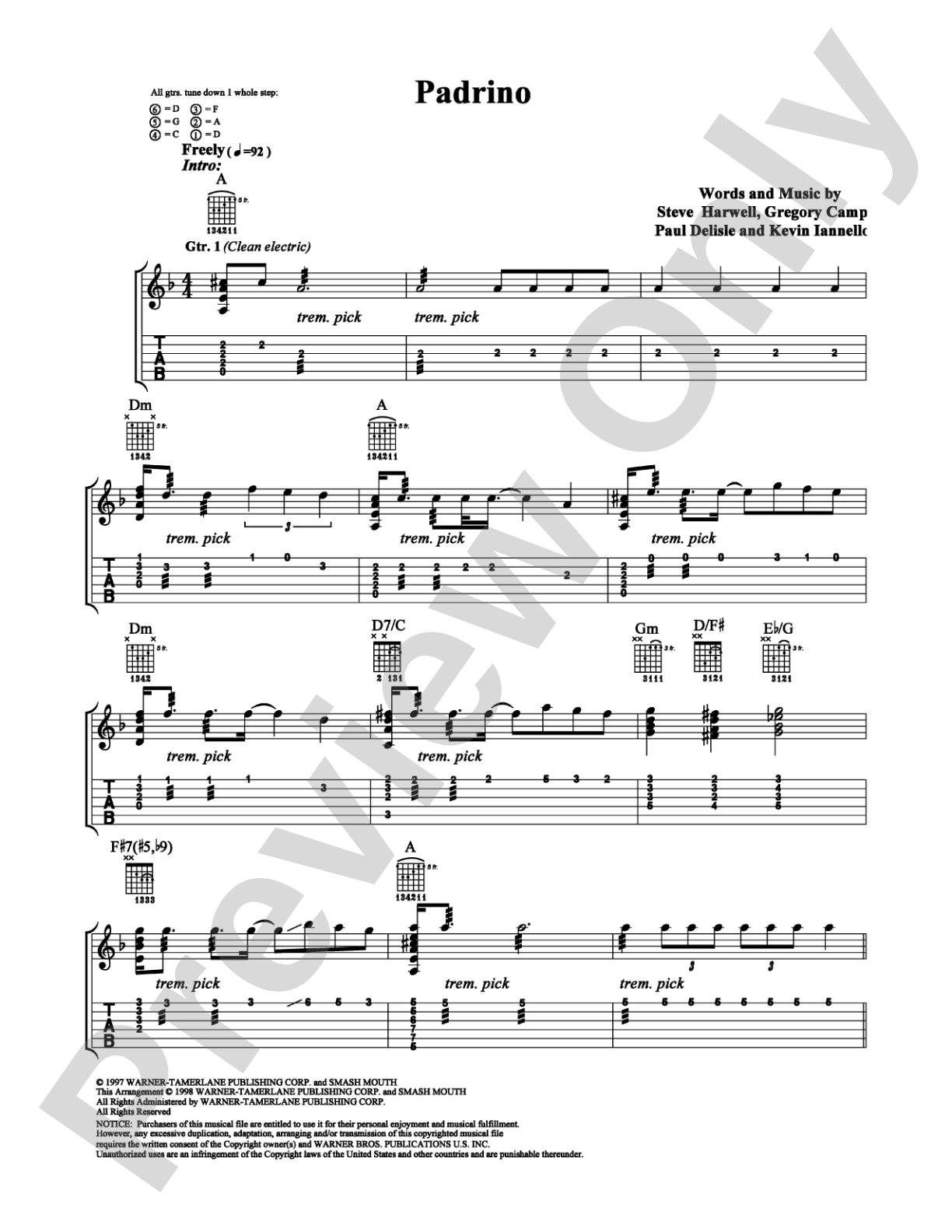 Padrino: Guitar TAB Digital Sheet Music