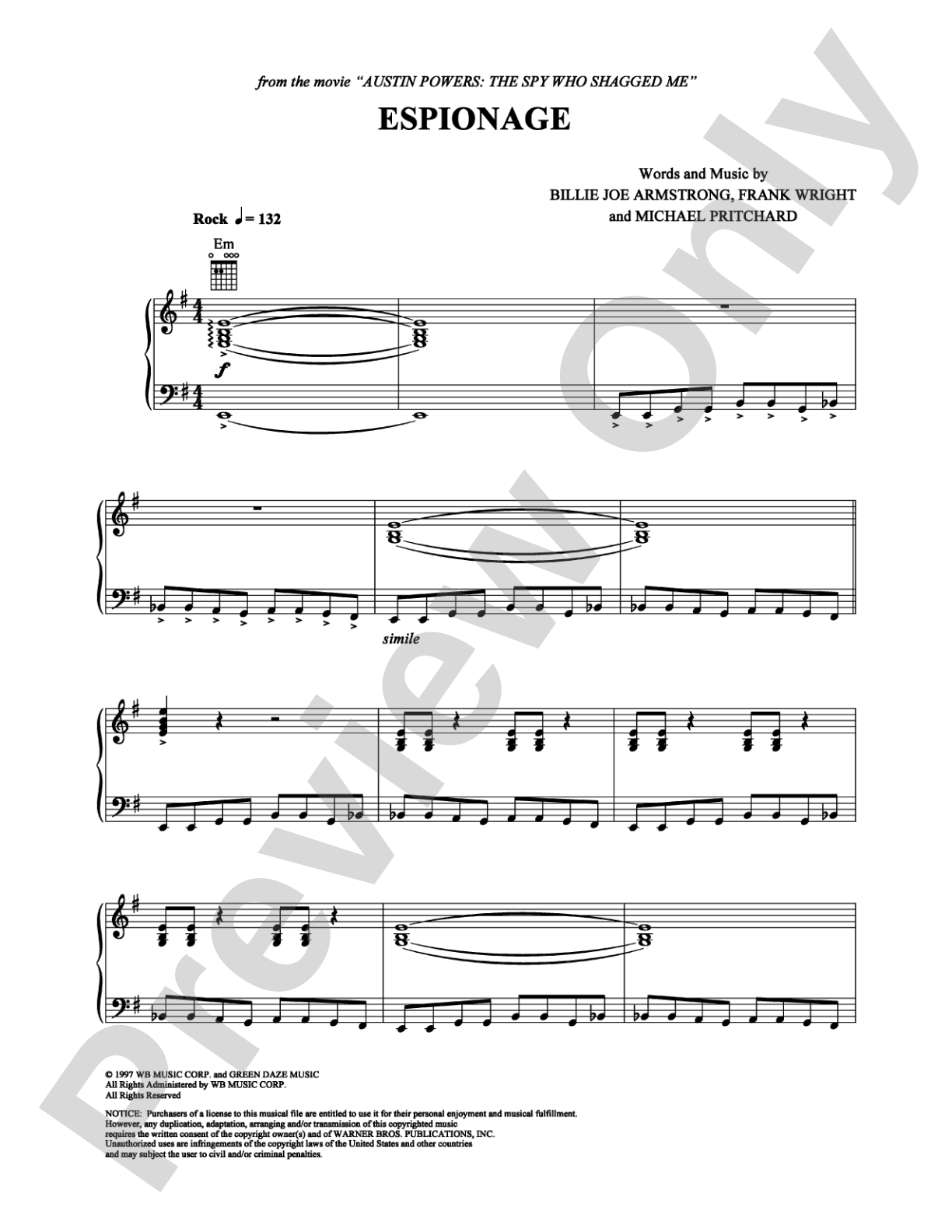 Espionage: Piano Digital Sheet Music