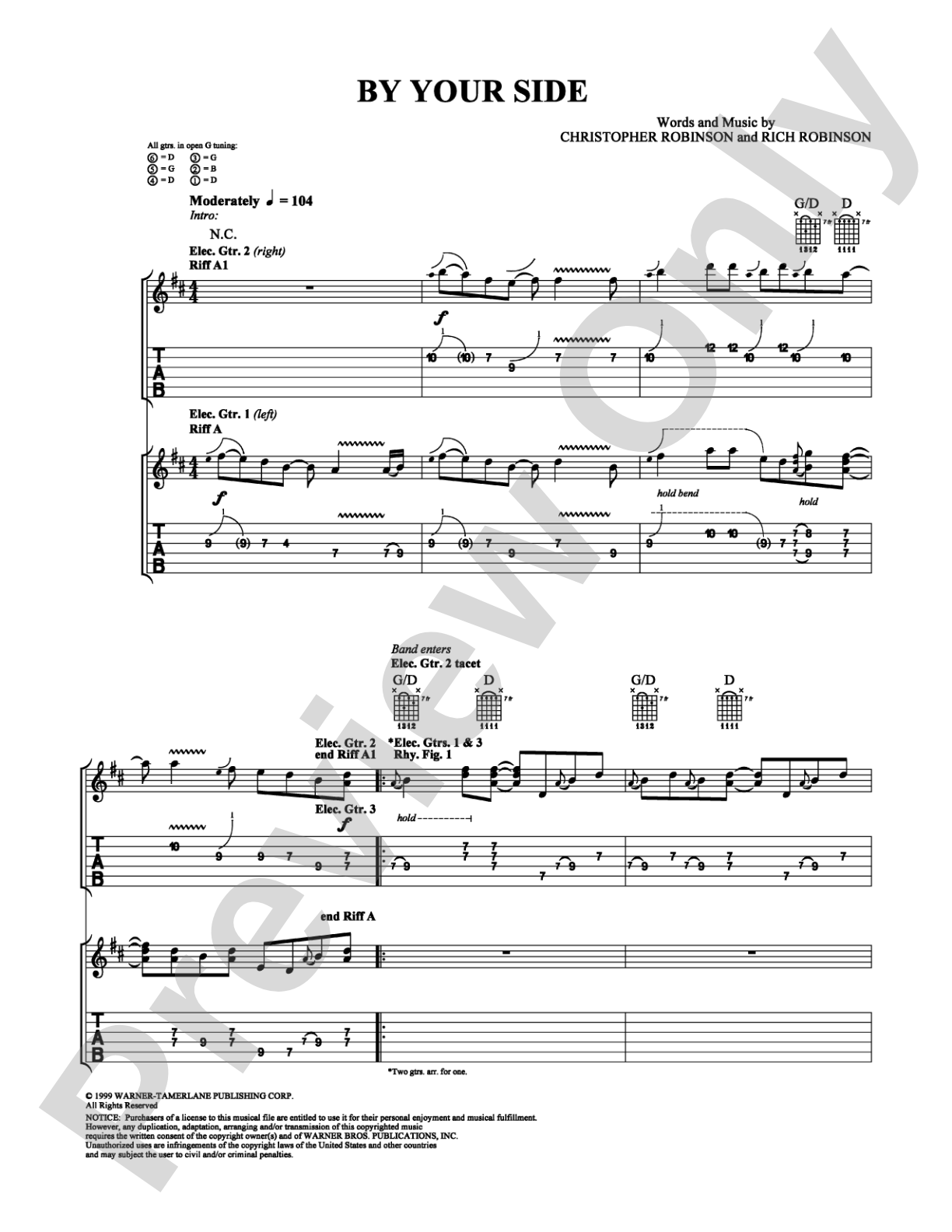 By Your Side: Guitar TAB Digital Sheet Music