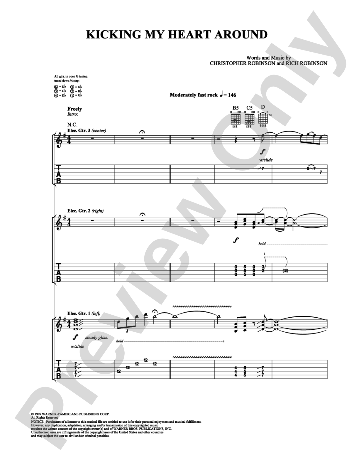 Kicking My Heart Around: Guitar TAB Digital Sheet Music