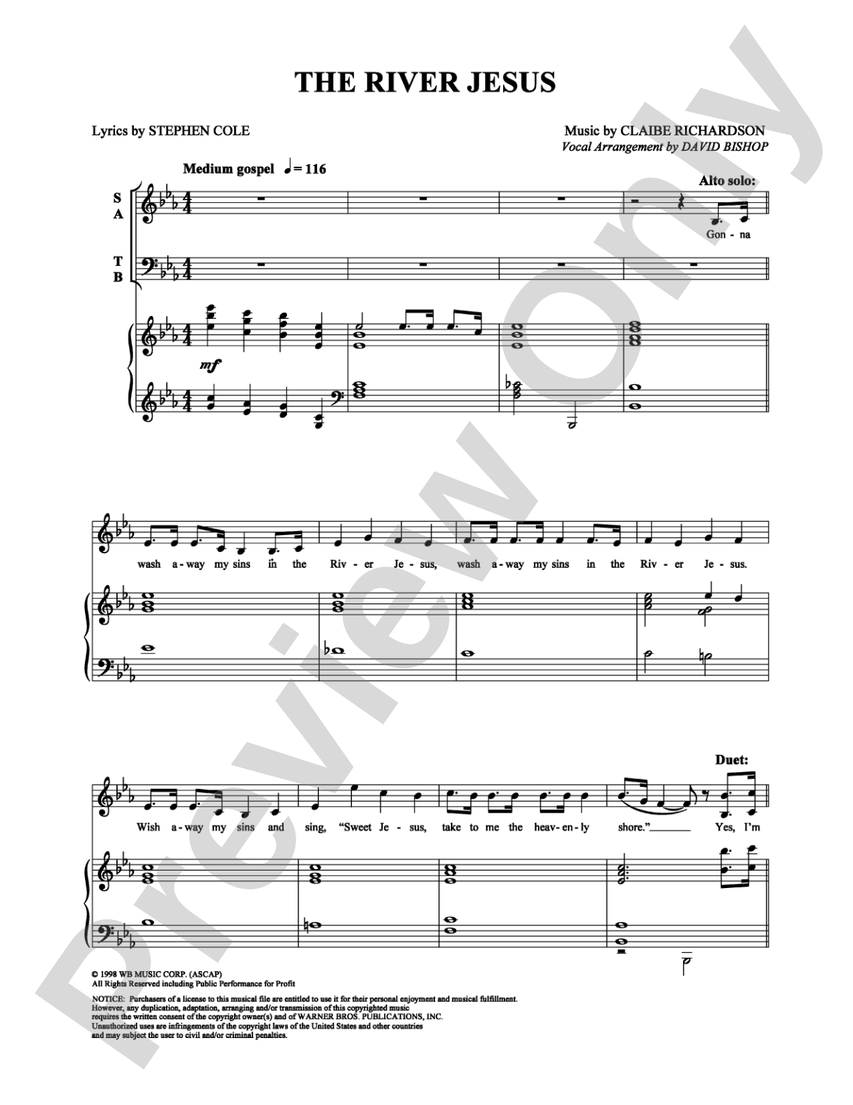 The River Jesus: Vocal Group Digital Sheet Music