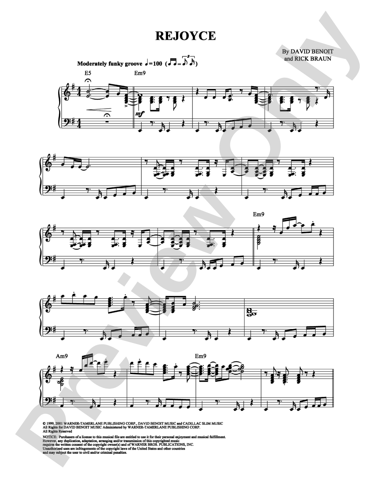 Rejoyce: Piano Digital Sheet Music