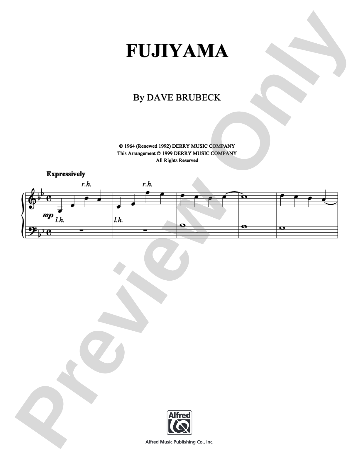 Fujiyama: Piano Digital Sheet Music