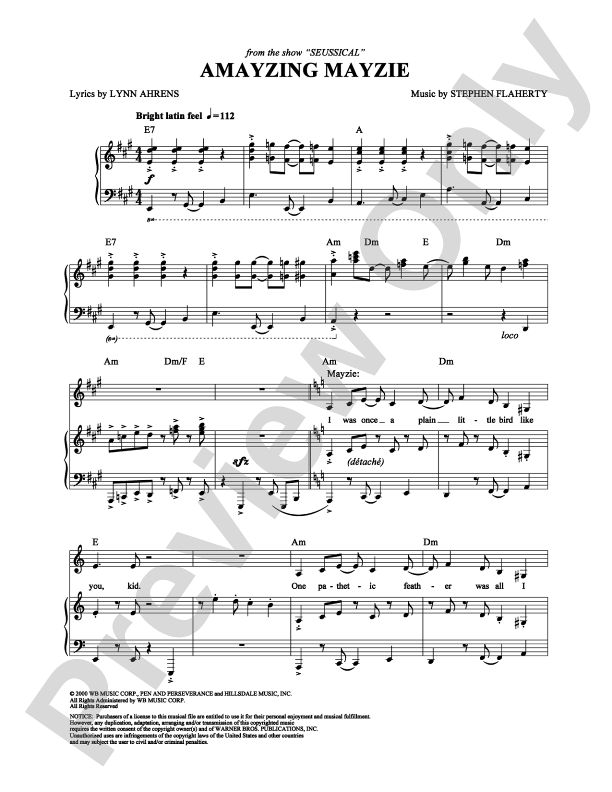 Amayzing Mayzie: Piano/Vocal/Chords Digital Sheet Music