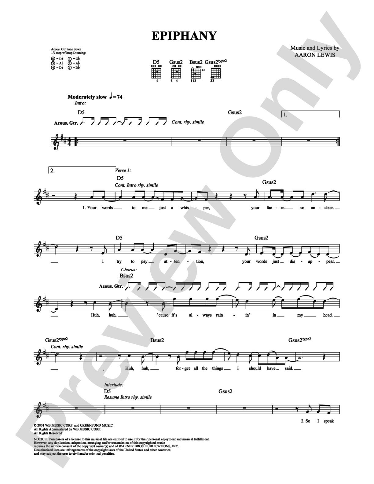 Epiphany: Guitar TAB Digital Sheet Music