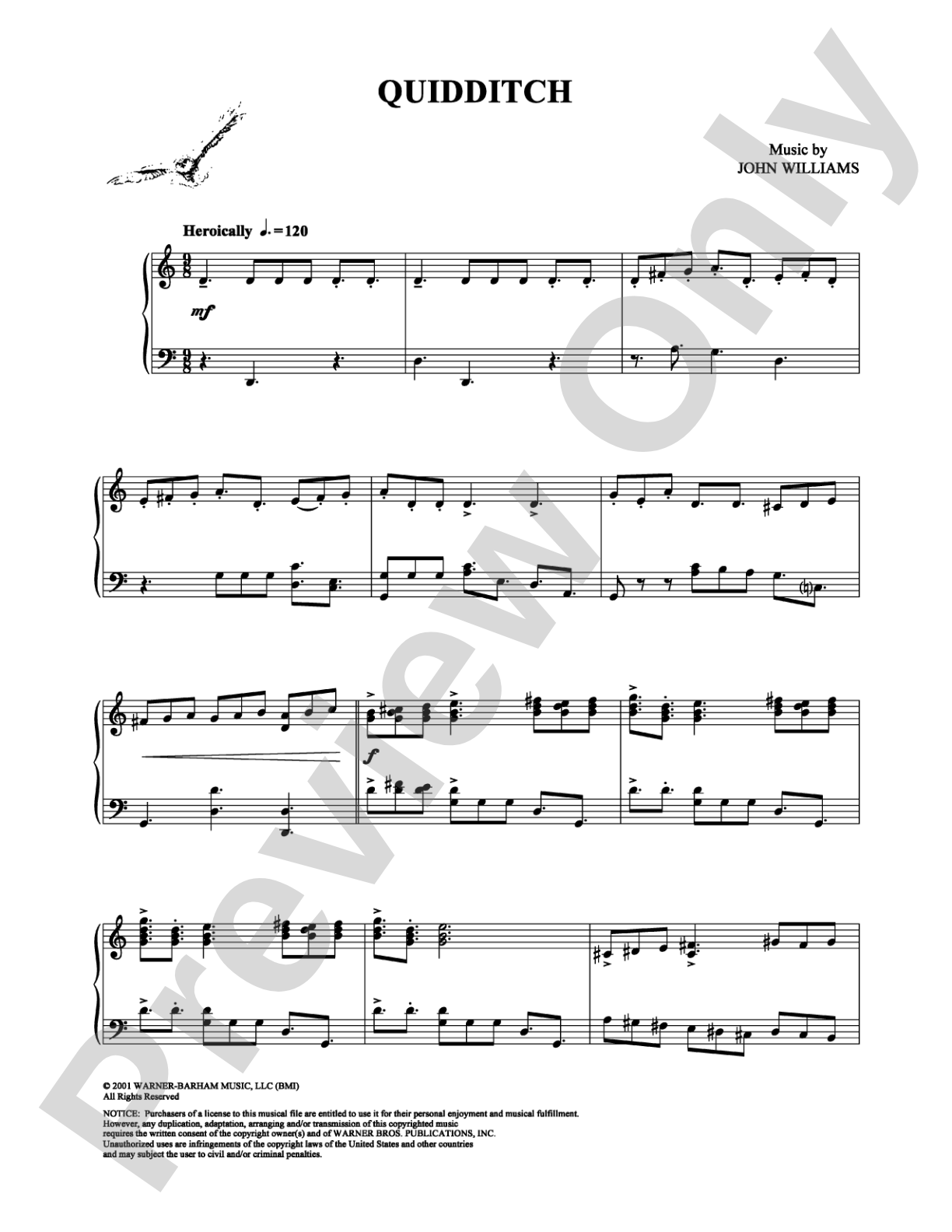 Quidditch: Piano Digital Sheet Music