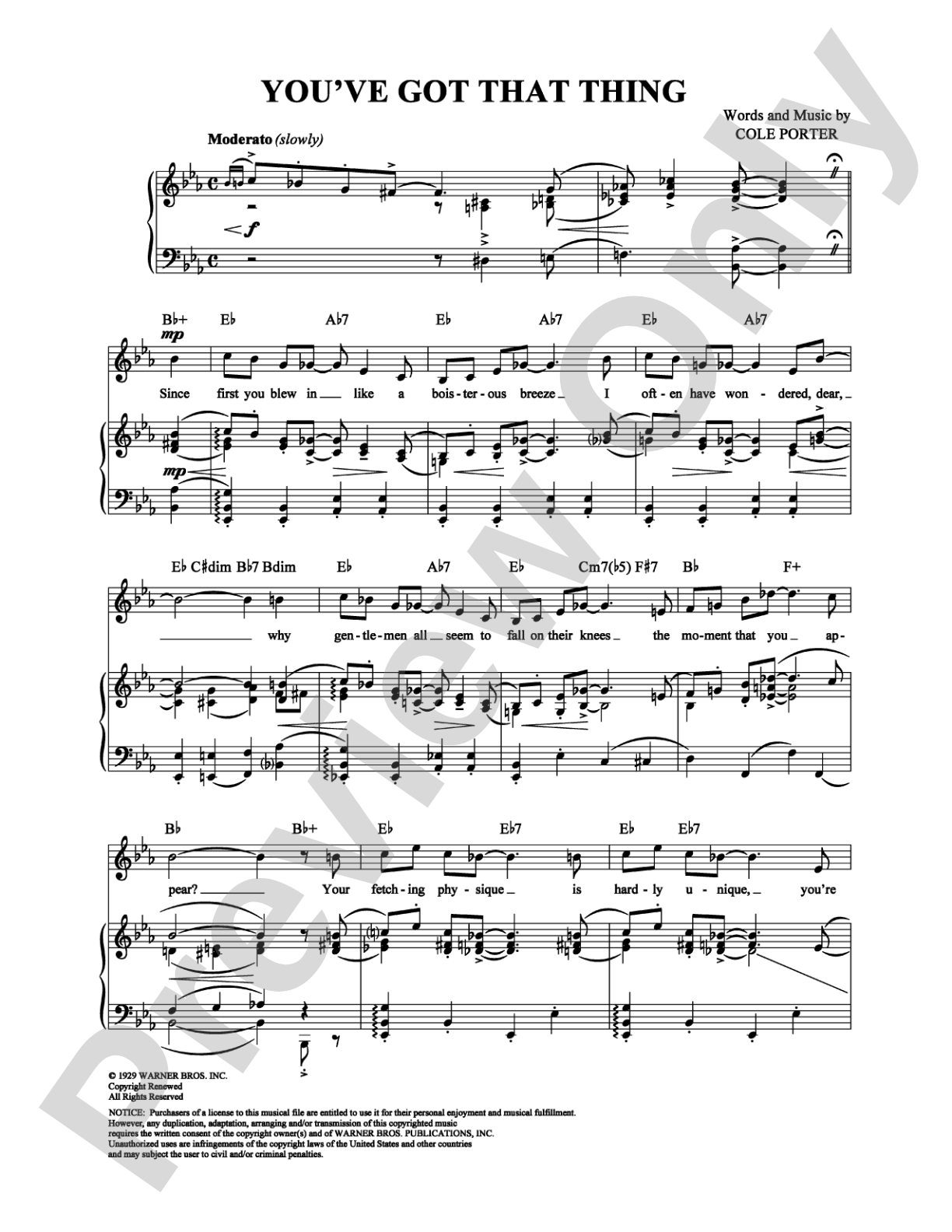You've Got That Thing: Piano/Vocal/Chords Digital Sheet Music