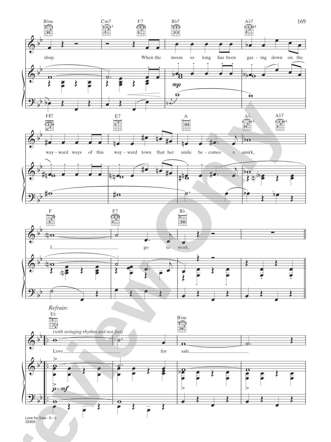 Love for Sale (from "The New Yorkers"): Piano/Vocal/Chords
