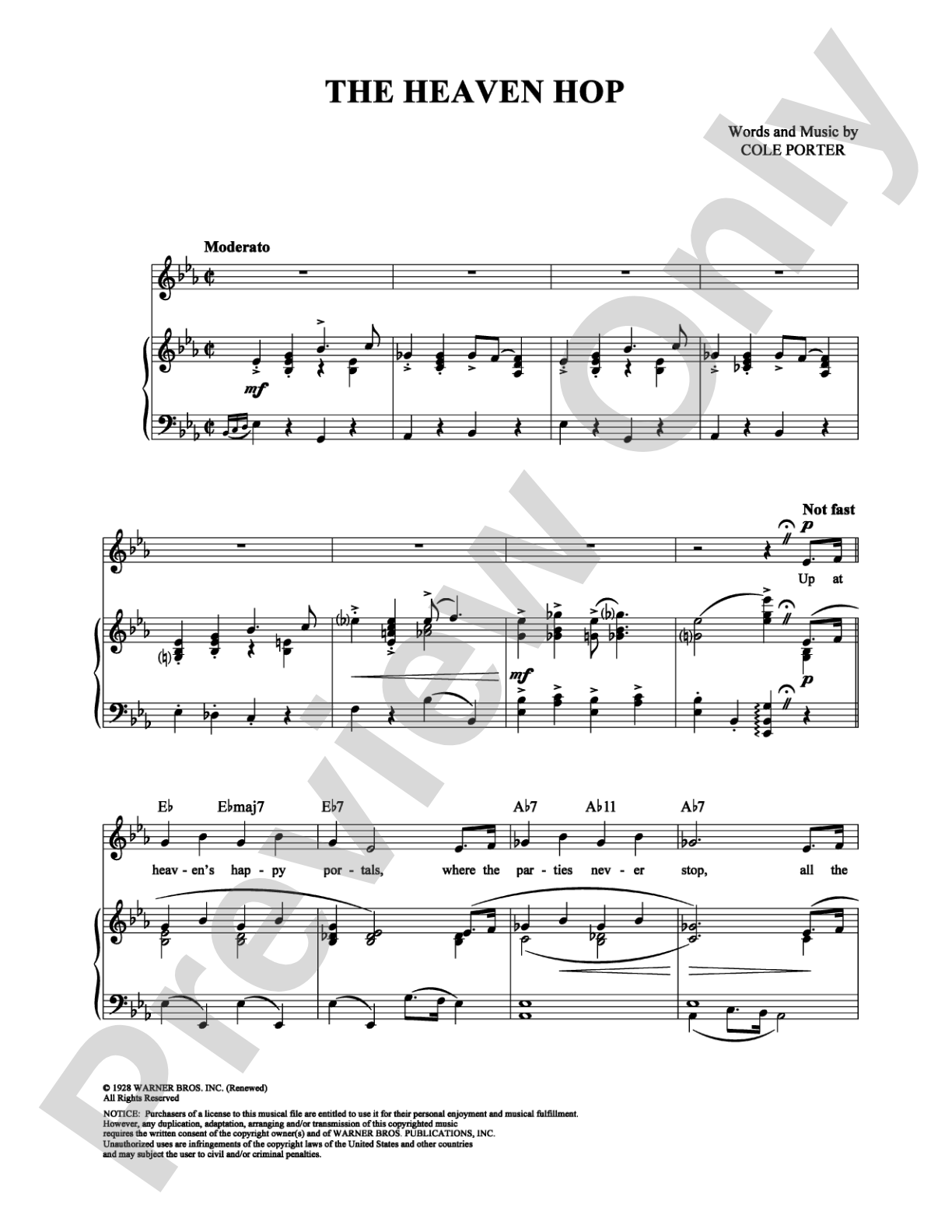 The Heaven Hop: Piano/Vocal/Chords Digital Sheet Music