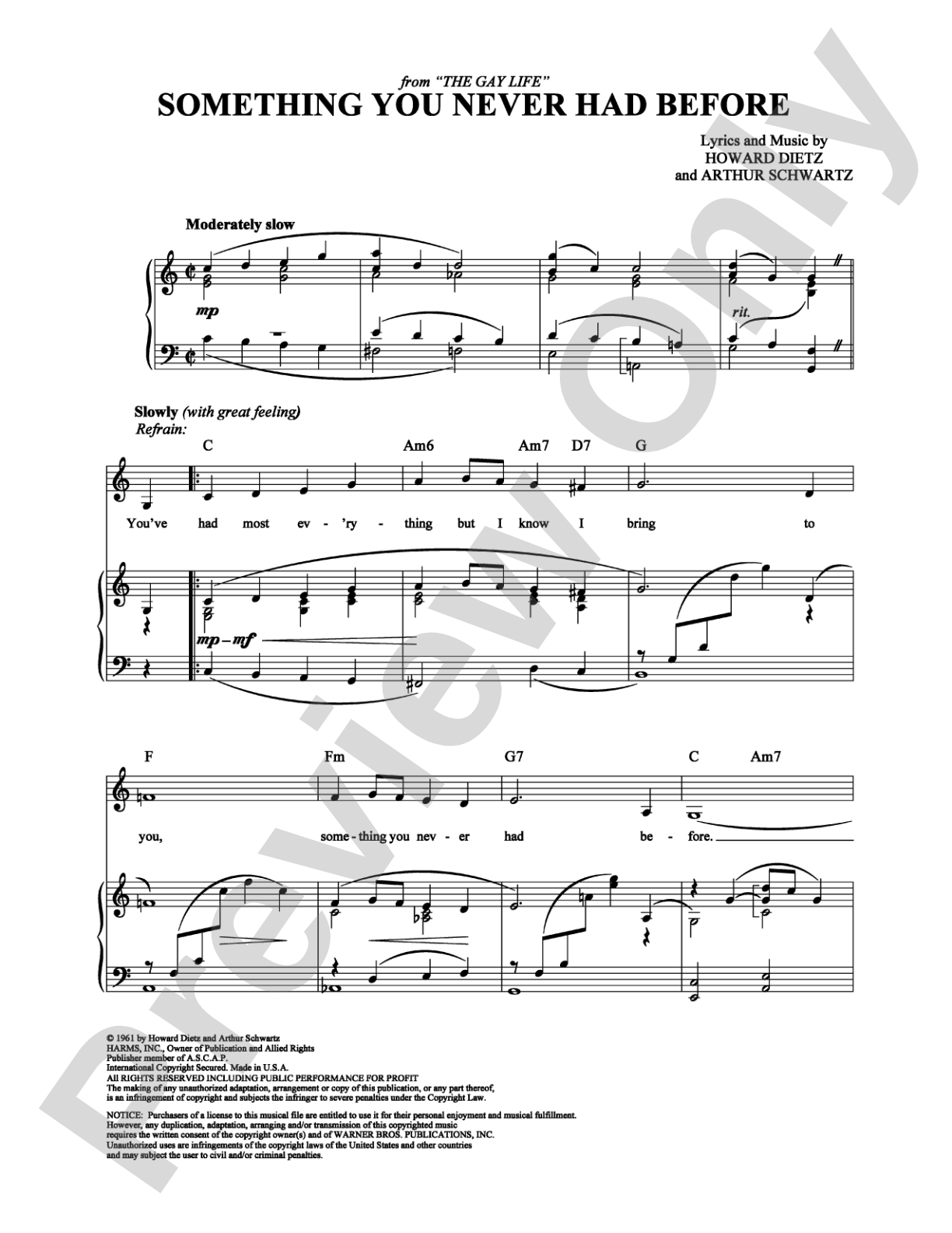 Something You Never Had Before: Piano/Vocal/Chords Digital Sheet Music