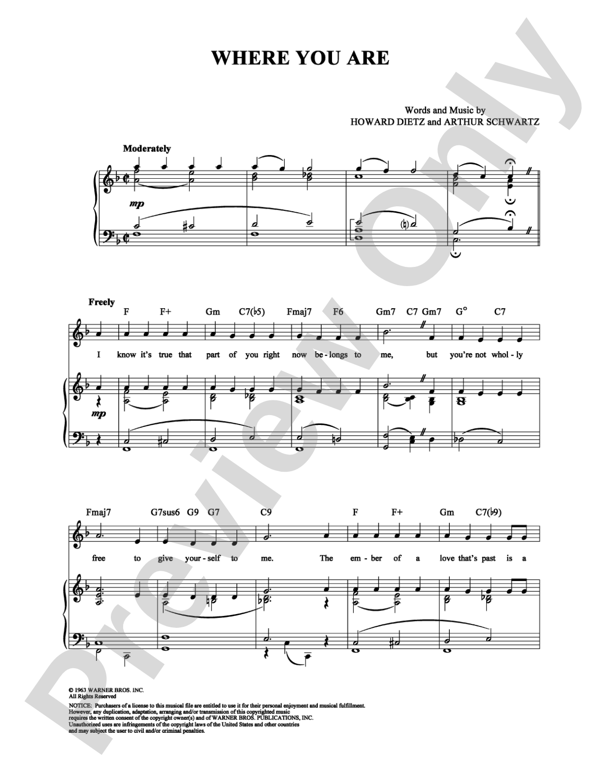 Where You Are: Piano/Vocal/Chords Digital Sheet Music
