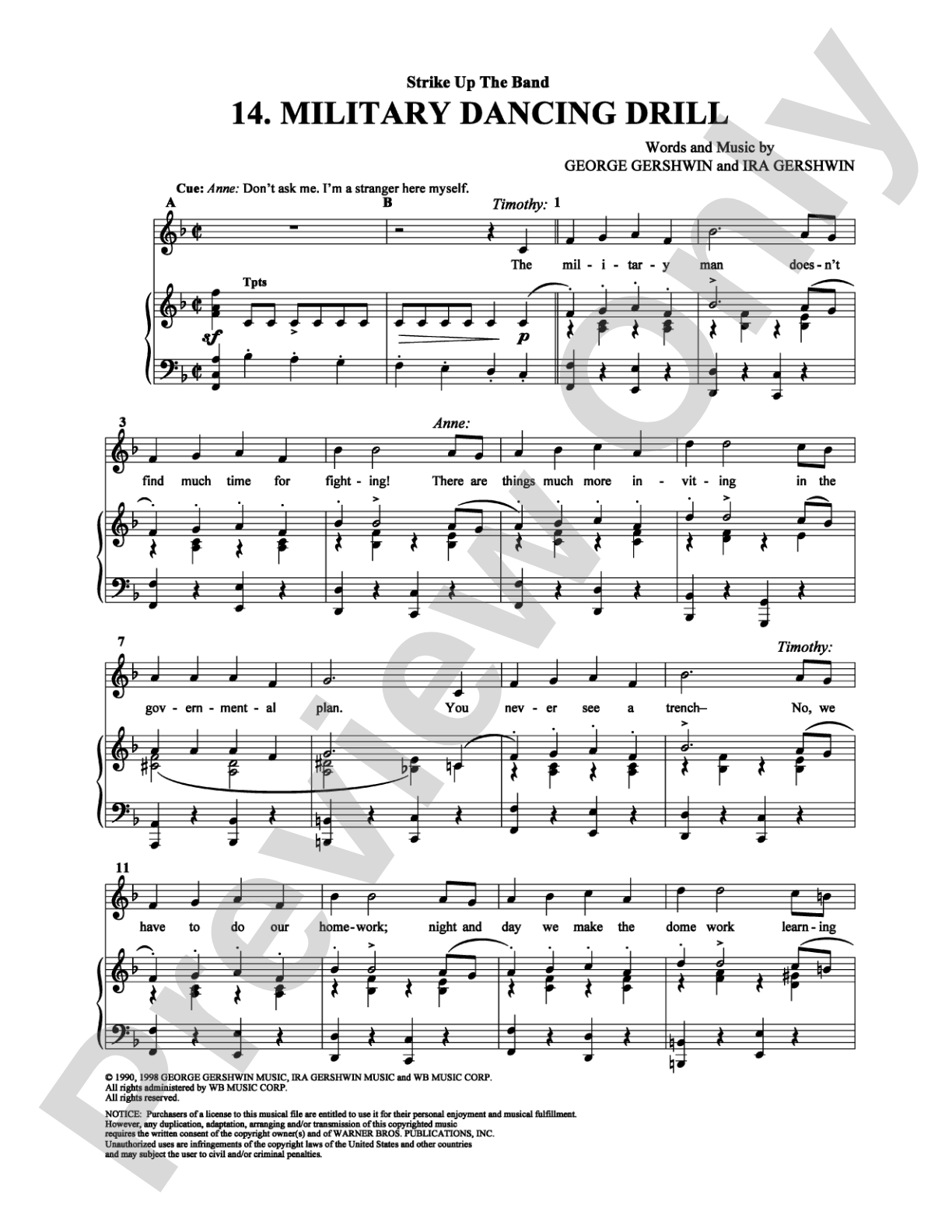Military Dancing Drill: Piano/Vocal/Chords Digital Sheet Music