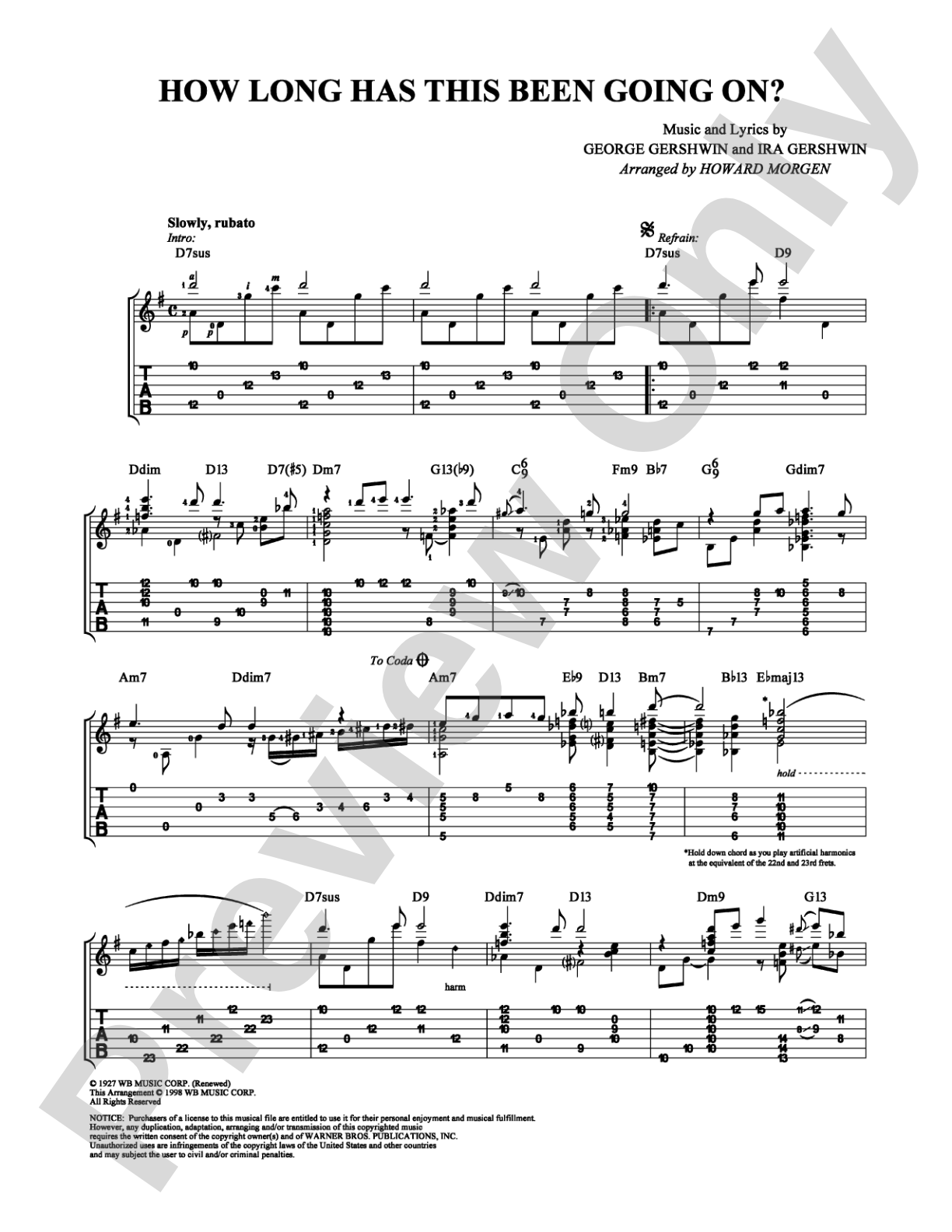 How Long Has This Been Going On?: Guitar TAB Digital Sheet Music