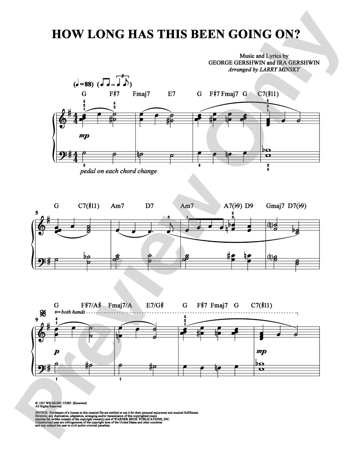 How Long Has This Been Going On?: Easy Piano Digital Sheet Music