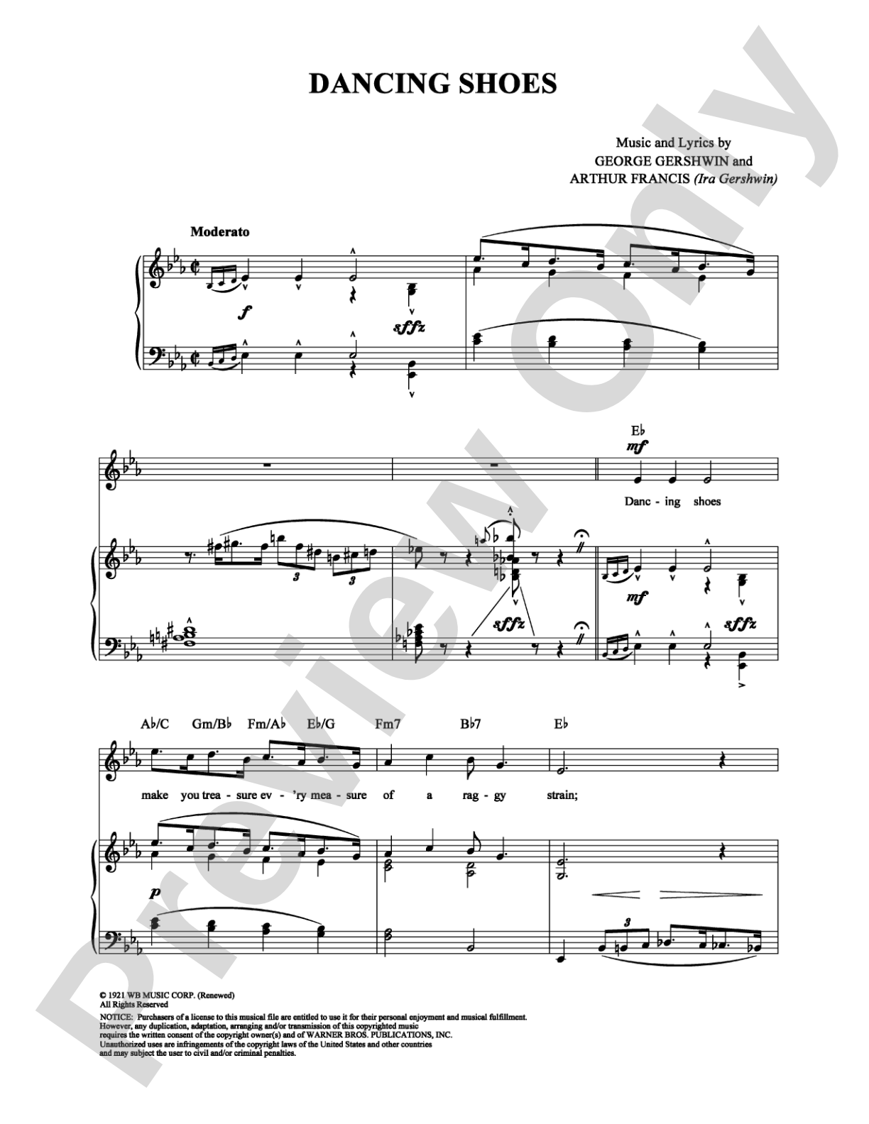 Dancing Shoes: Piano/Vocal/Chords Digital Sheet Music