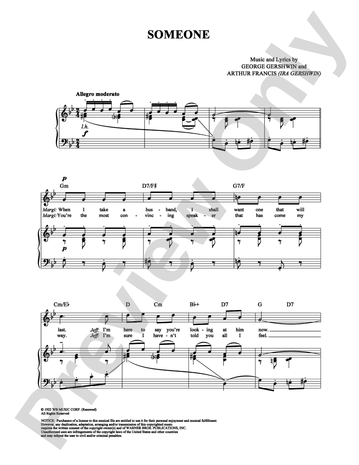 Someone: Piano/Vocal/Chords Digital Sheet Music