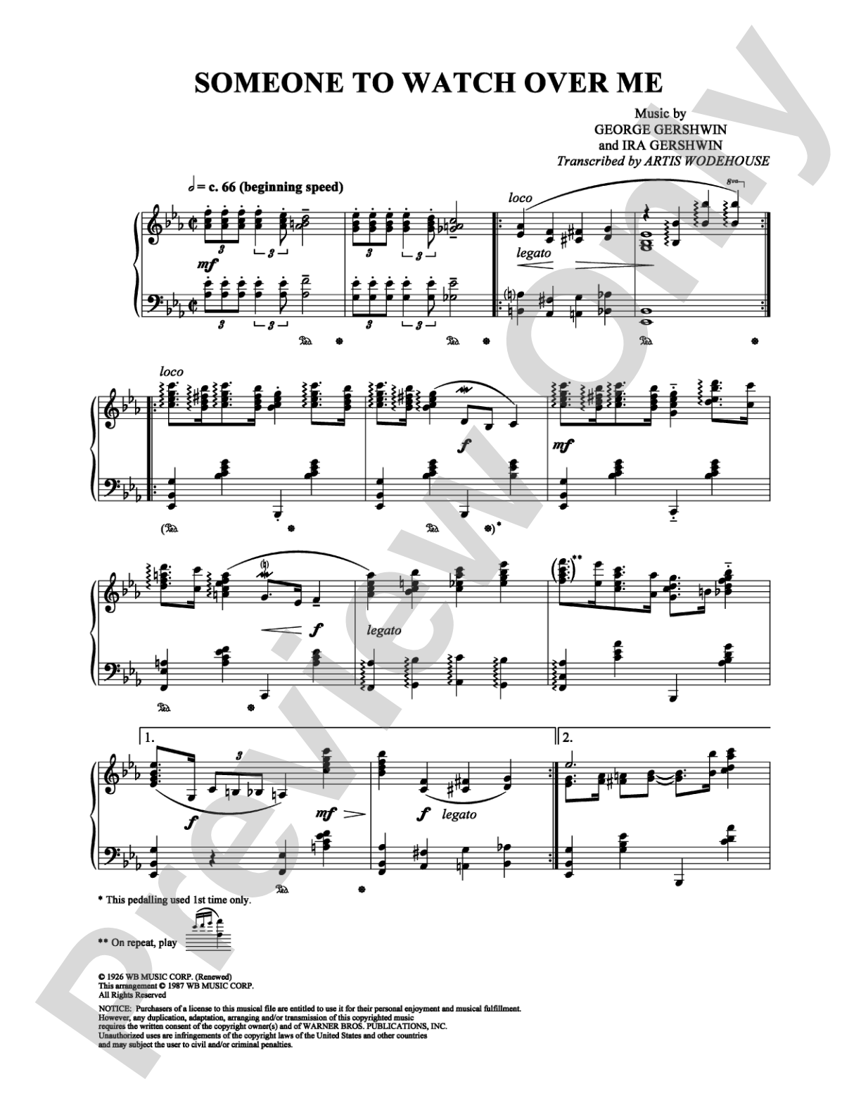 Someone To Watch Over Me: Piano Digital Sheet Music