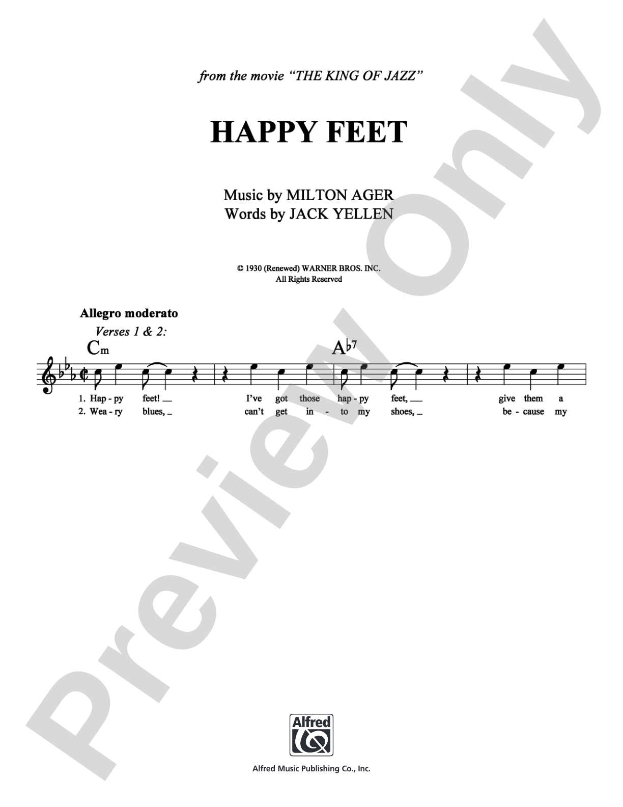 Happy Feet: Lead Sheet Digital Sheet Music