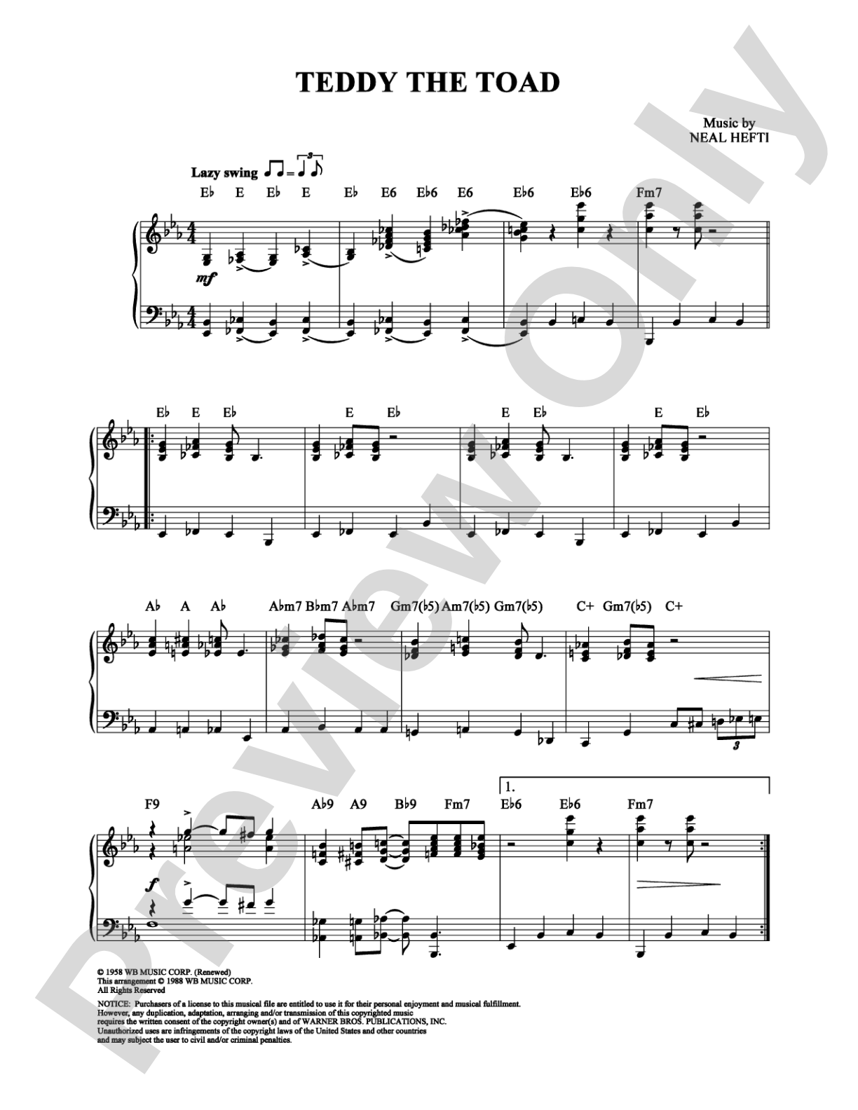 Teddy the Toad: Piano Digital Sheet Music