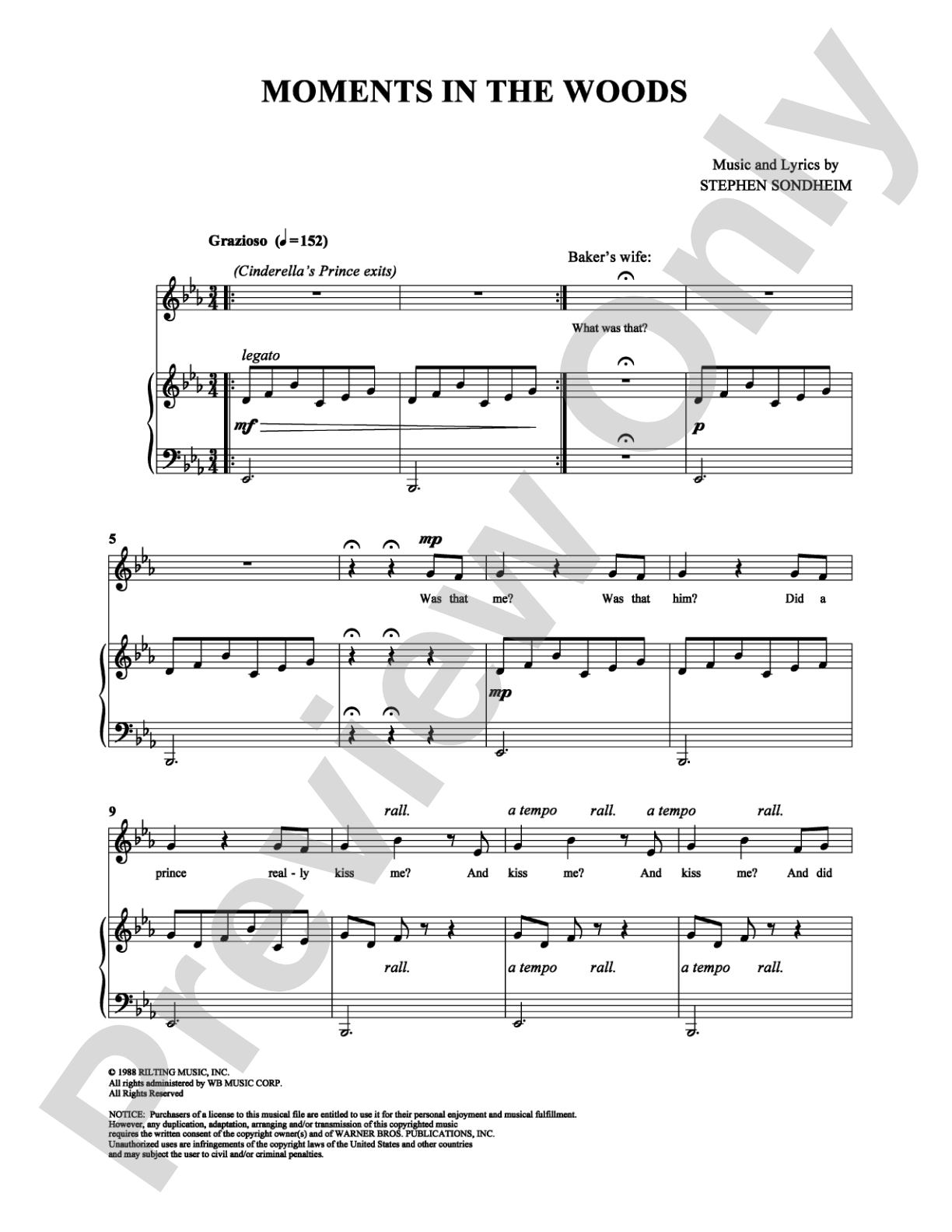 Moments in the Woods: Piano/Vocal/Chords Digital Sheet Music